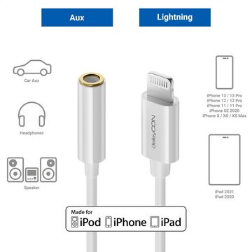 deleyCON deleyCON Kopfhörer Adapter für iPhone Lightning 8-Pin auf 3,5mm Audio-Kabel