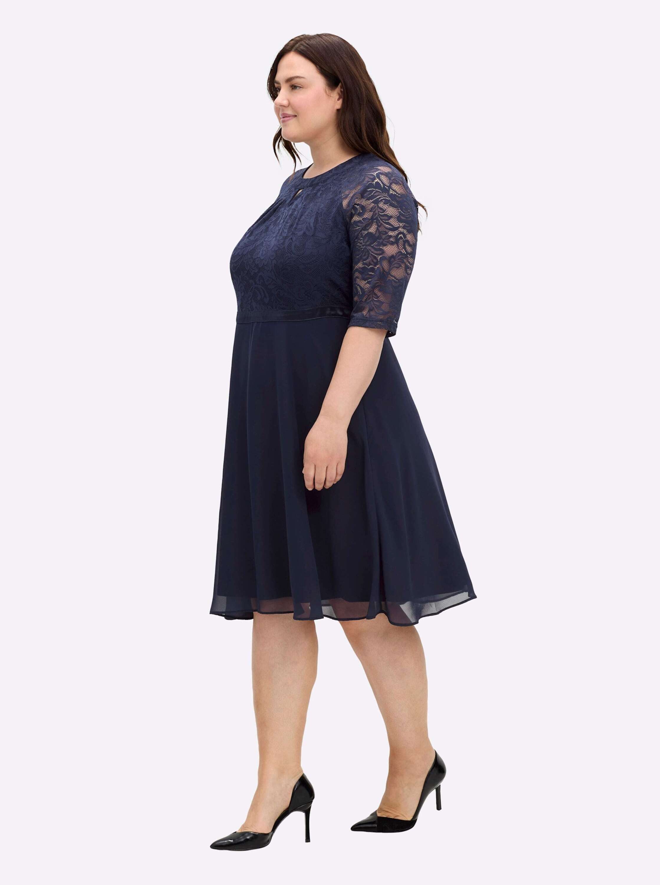 Witt Etuikleid Spitzen-Kleid 3/4-Arm