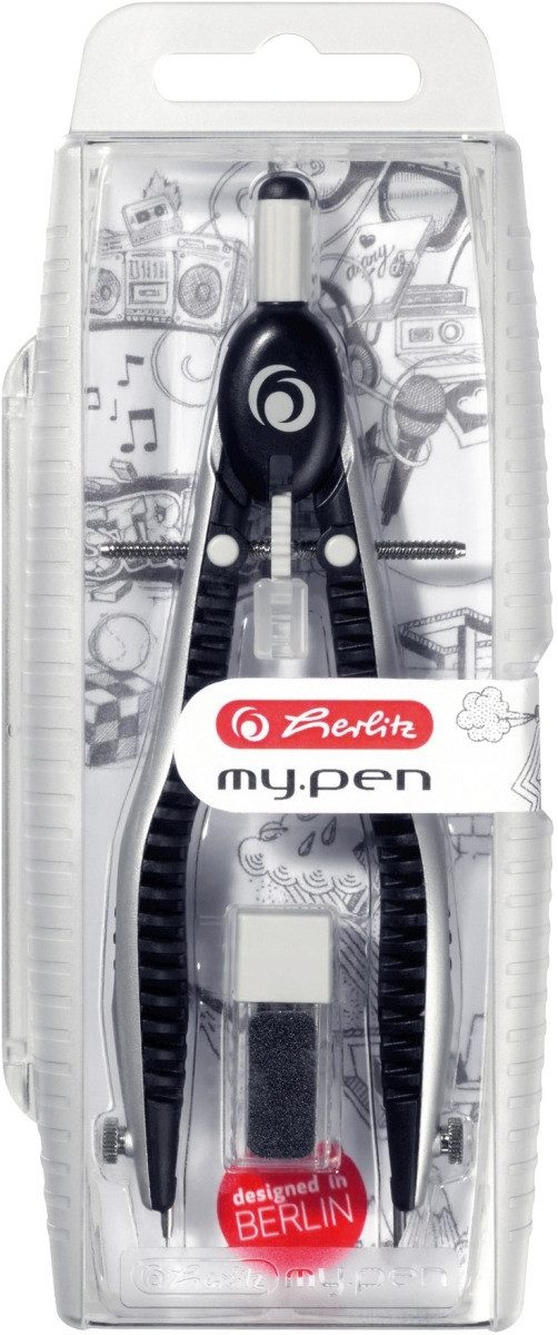 Herlitz Zirkel Schnellverstellzirkel mypen schwarz/grau