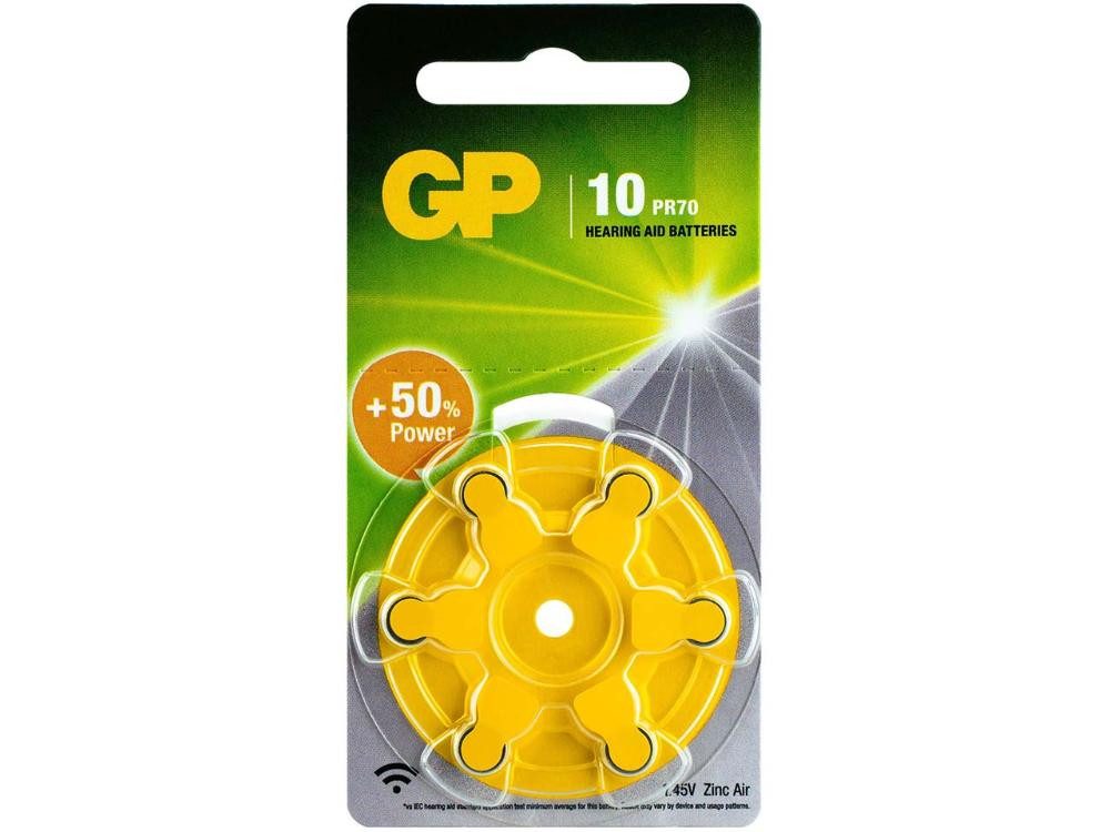 GP Batteries GP Battery Hörgerätebatterie ZA10 'PR 70' 1,4V, 9 Knopfzelle, (1,4 V V)