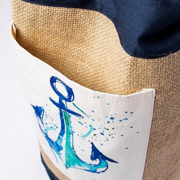 ANEMOSS Strandtasche Anemoss Marine Collection Anchor Jute Tasche (1-tlg)