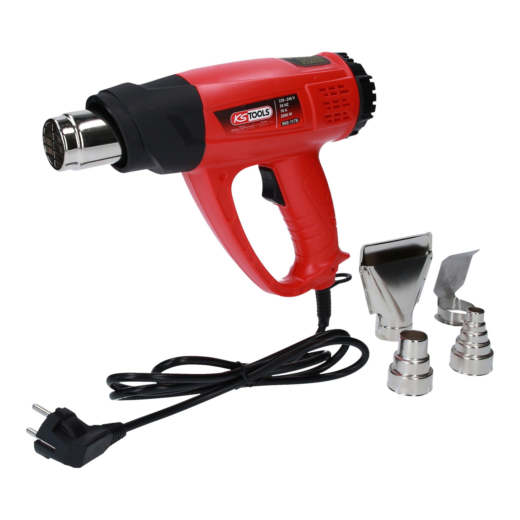 KS Tools Heißluftgebläse KS Tools Heißluftgebläsepistolen-Satz, Digital, 5-teilig