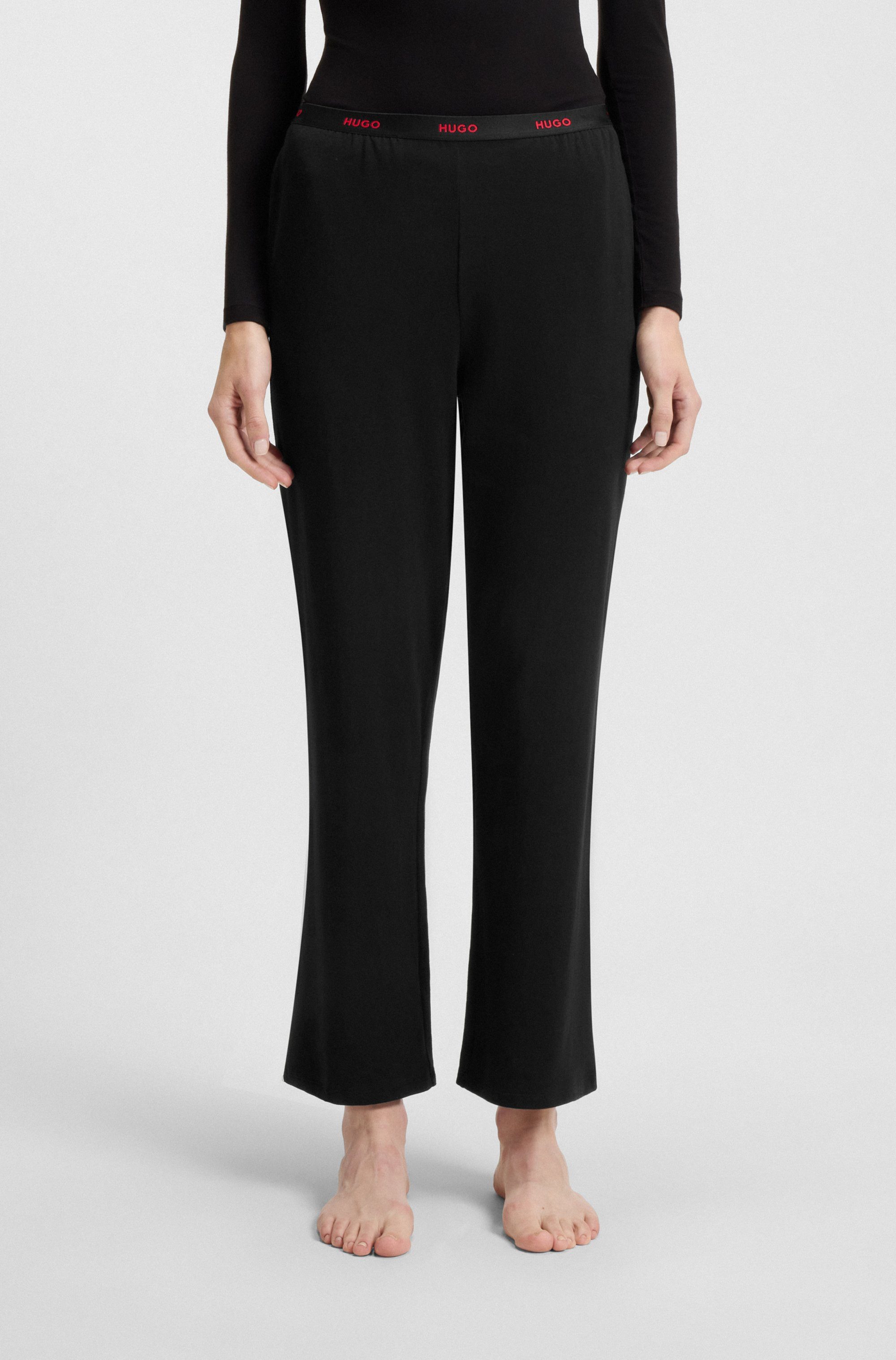 HUGO Pyjamahose ID Sichtbarer Elastikbund, gerades Bein günstig online kaufen