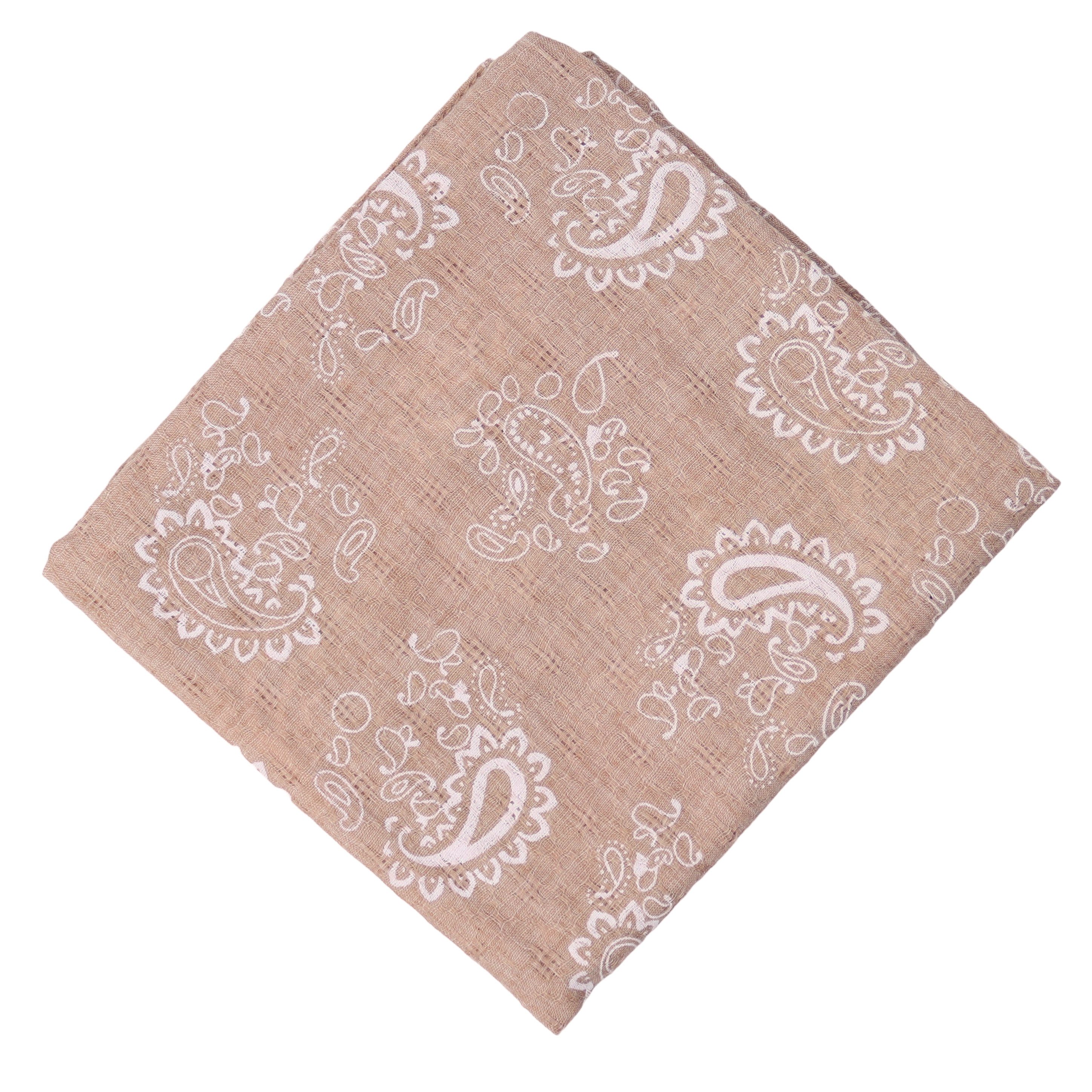 MIRROSI Nickituch ierecktuch ca. 60 × 60 cm, wunderschönes Paisley-Muster, Damen Halstuch ideal für Frühling, Sommer oder Herbst