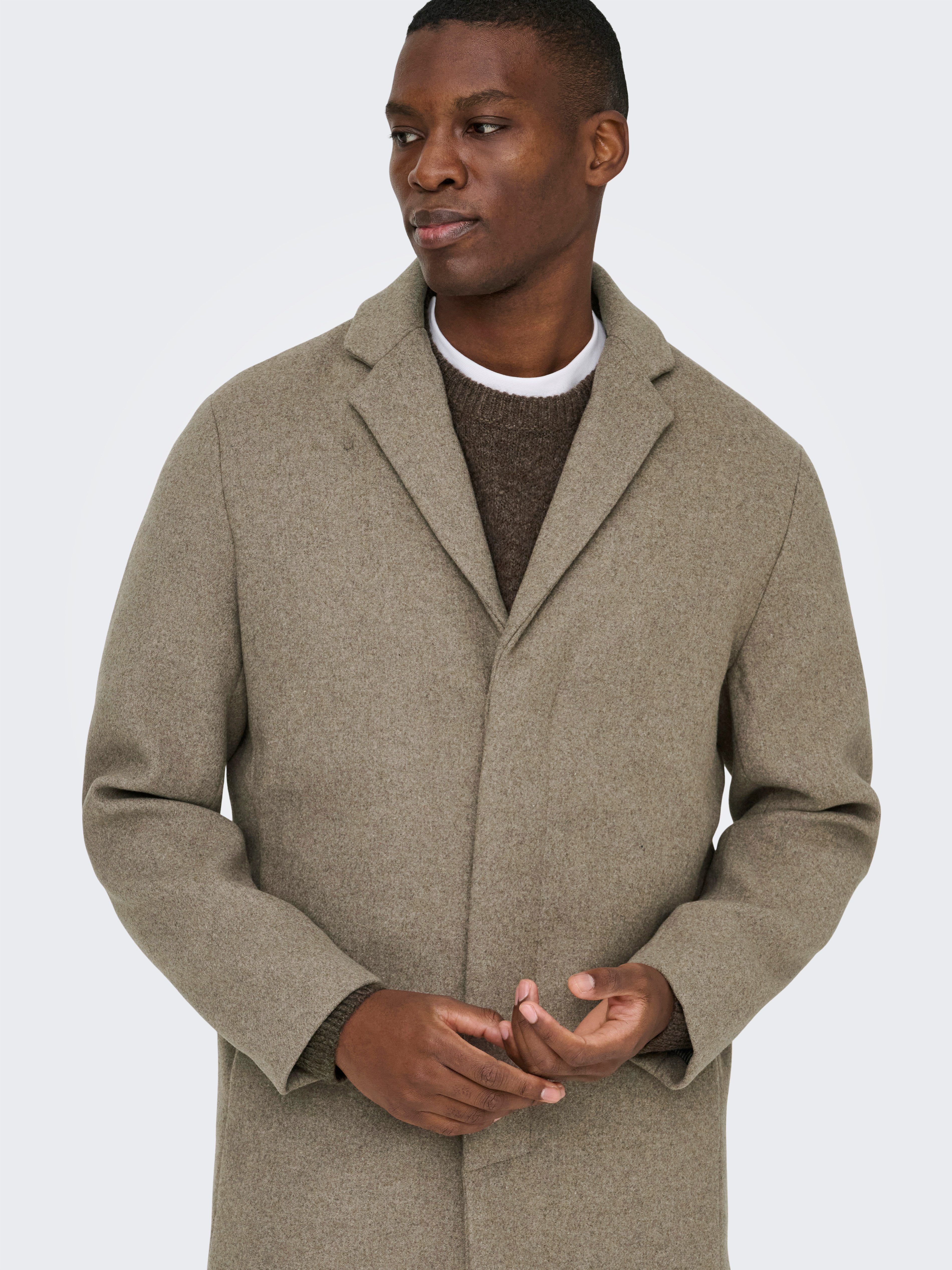ONLY & SONS Kurzmantel ONSARON WOOL COAT OTW