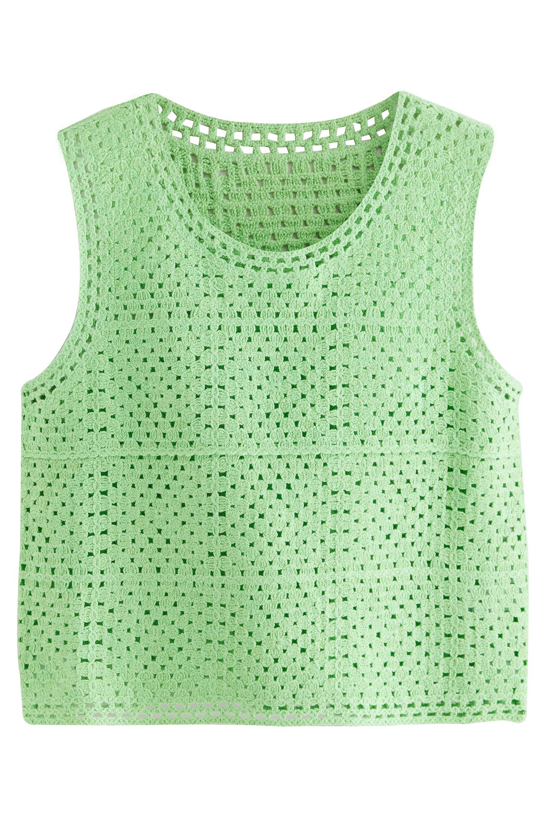 Next Trägertop Kastiges Tanktop mit Häkeldetails günstig online kaufen