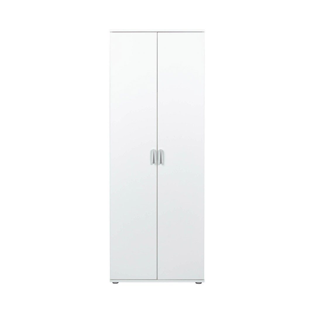ebuy24 Kleiderschrank Arconati Tür 2 Universalschrank, Reinigungsschrank weiß