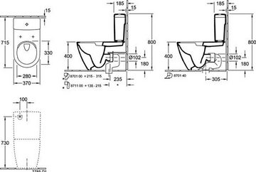 Villeroy & Boch WC-Komplettset V&B Stand-WC SUBWAY 2.0 t 37x70cm spülra