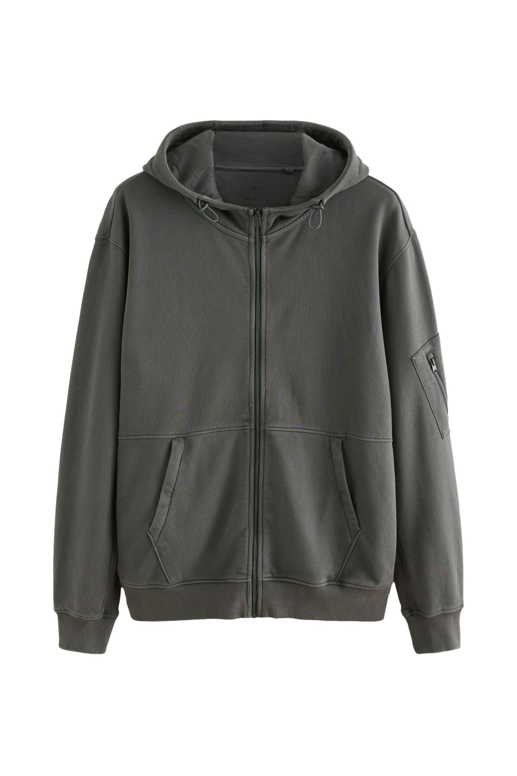 Next Sweater Vorgewaschener RV-Hoodie im Utility-Look (1-tlg)