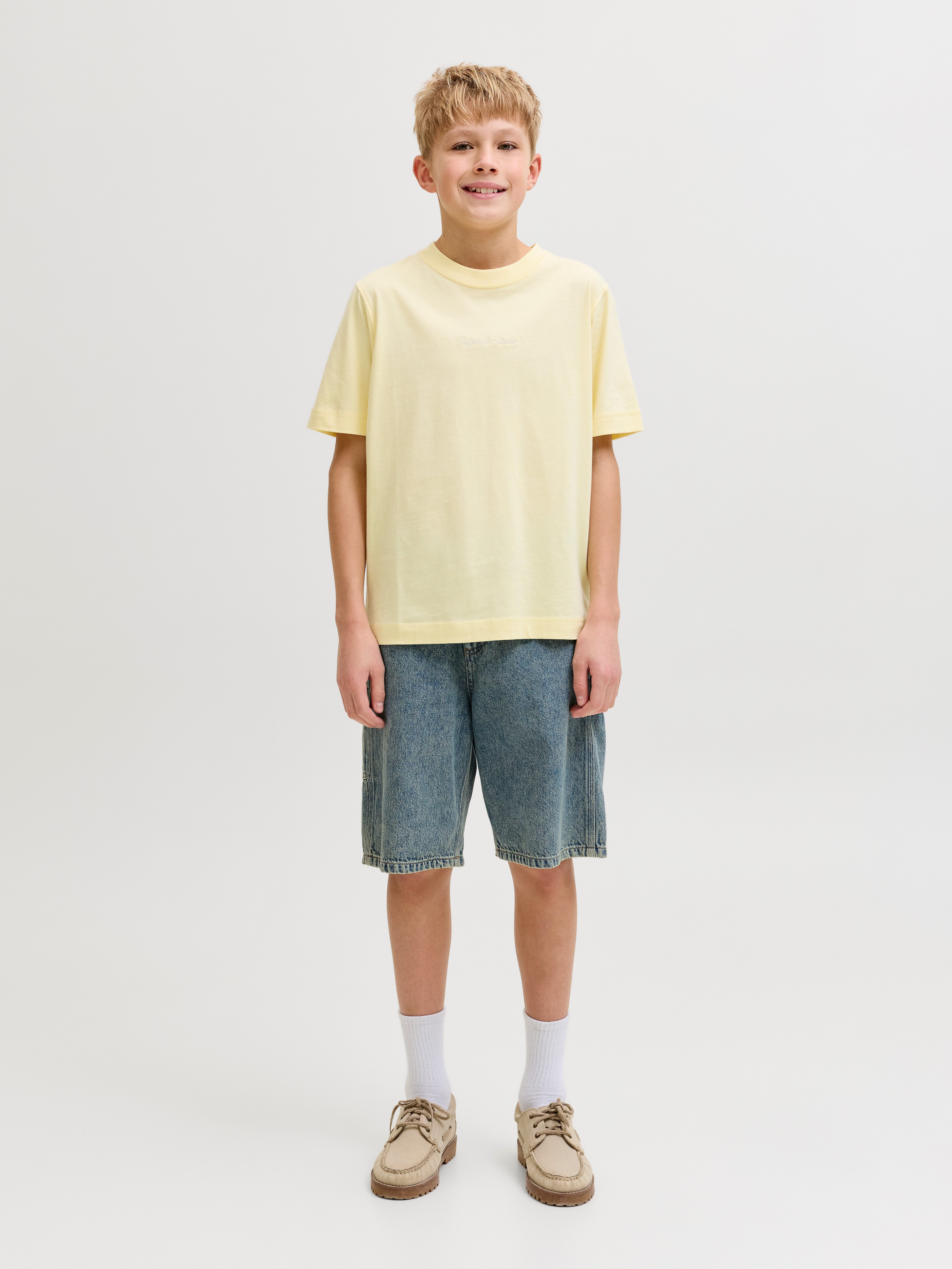 Jack & Jones Junior Shorts JJIALEX JJCARPENTER SHORTS AKM 148 JNR mit auffälliger Waschung – Bild 3 von 5