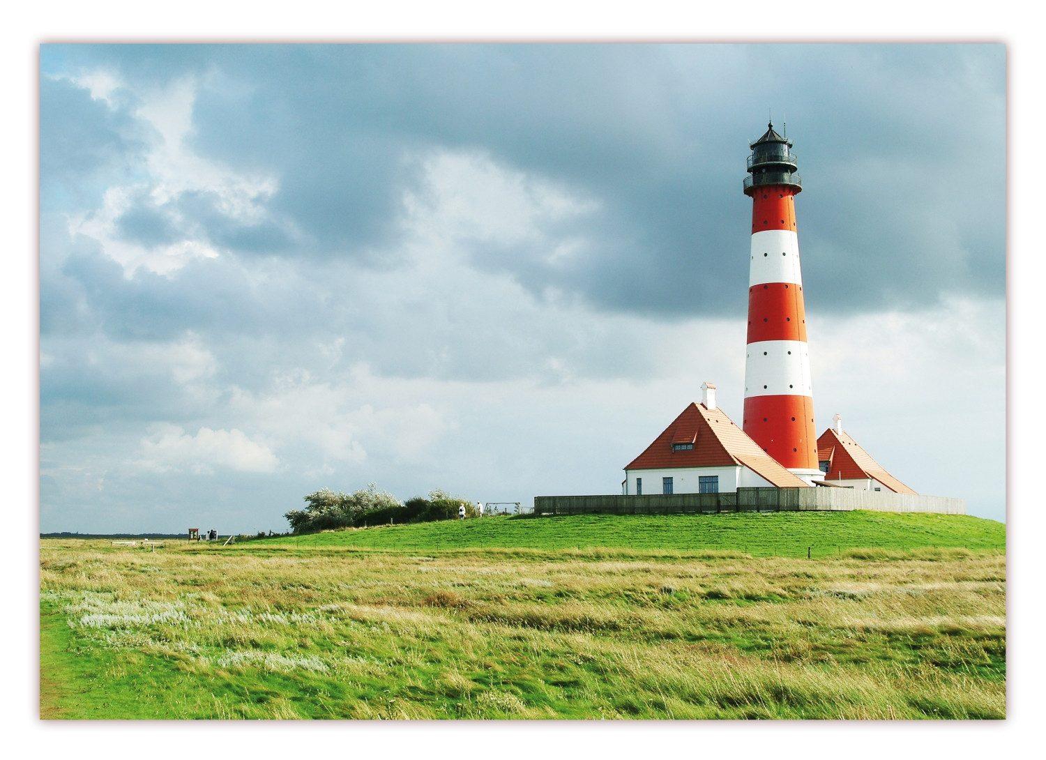 Poster XXL 100 x 70cm (S-828) Leuchtturm Westerheversand an der Nordsee