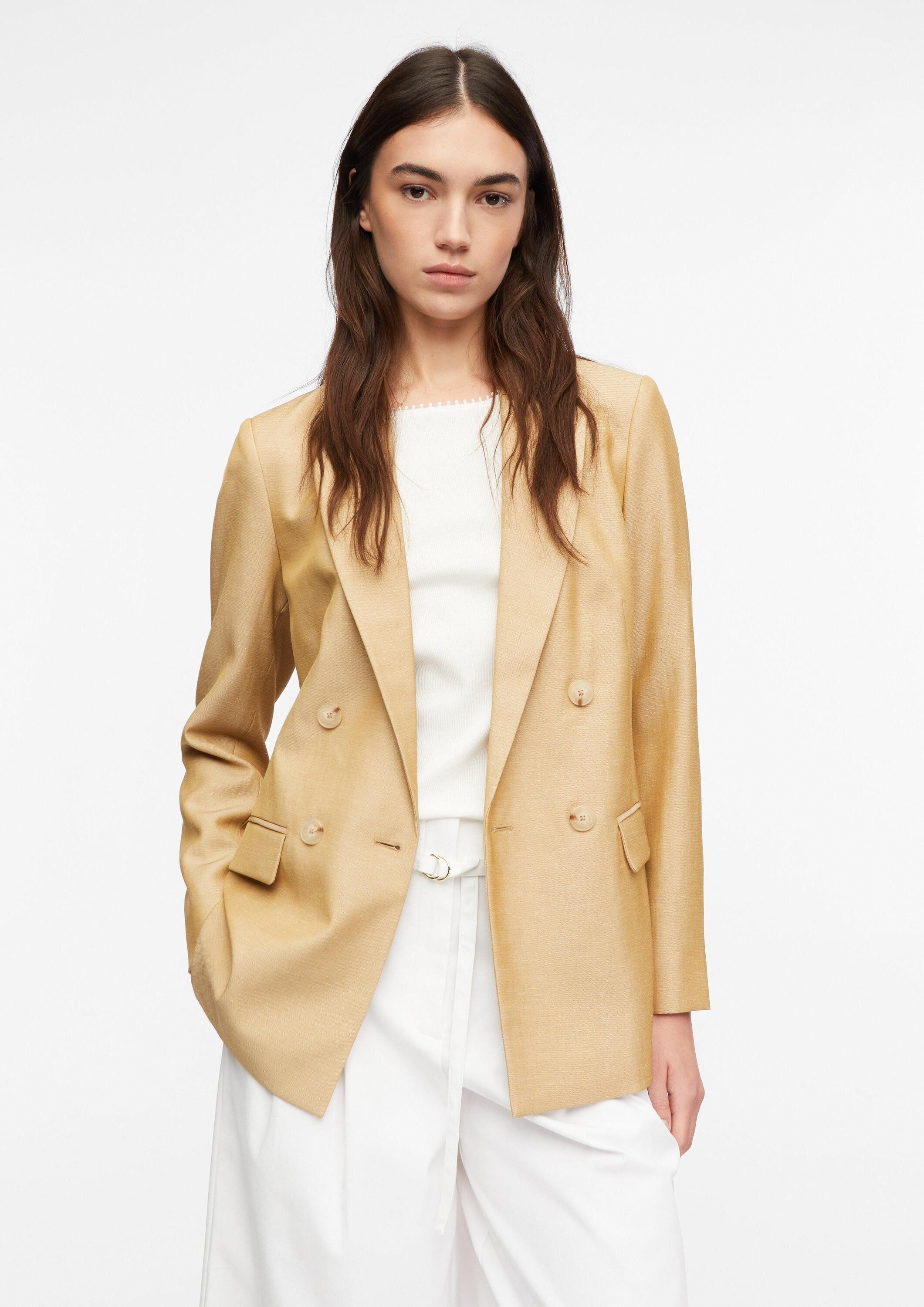 comma Jackenblazer Indoor-Blazer Blazer aus Leinenmix
