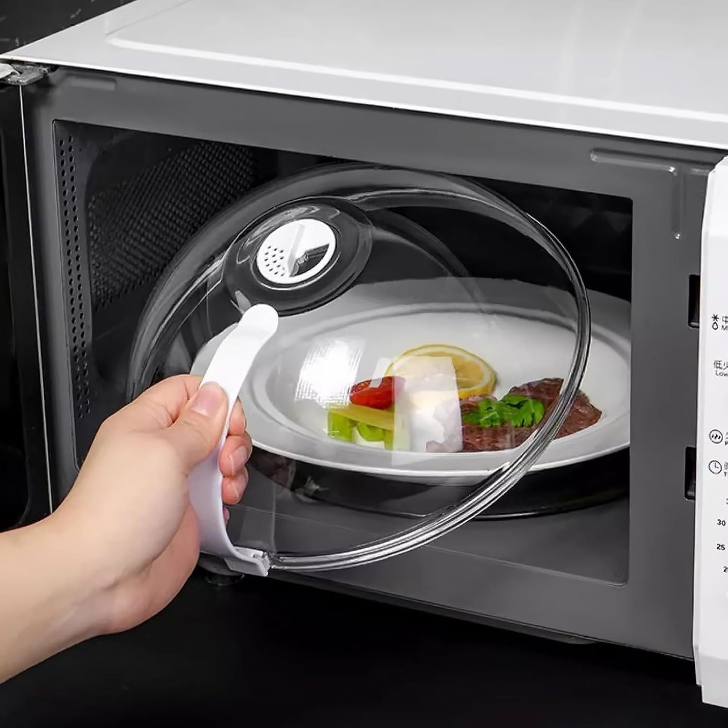 FELIXLEO Frischhaltedose Mikrowellenabdeckung BPA Frei 200°C Hitzebeständig Griff, (1-tlg)
