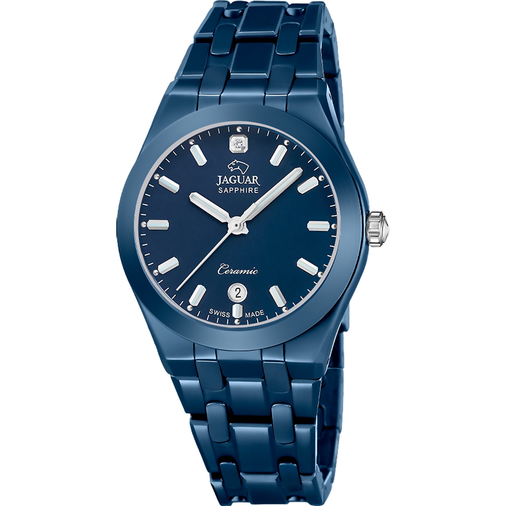 Jaguar Keramikuhr Ceramic J1051_1, Quarzuhr, Armbanduhr, Damenuhr, Swiss Made, Keramik, analog, Tag