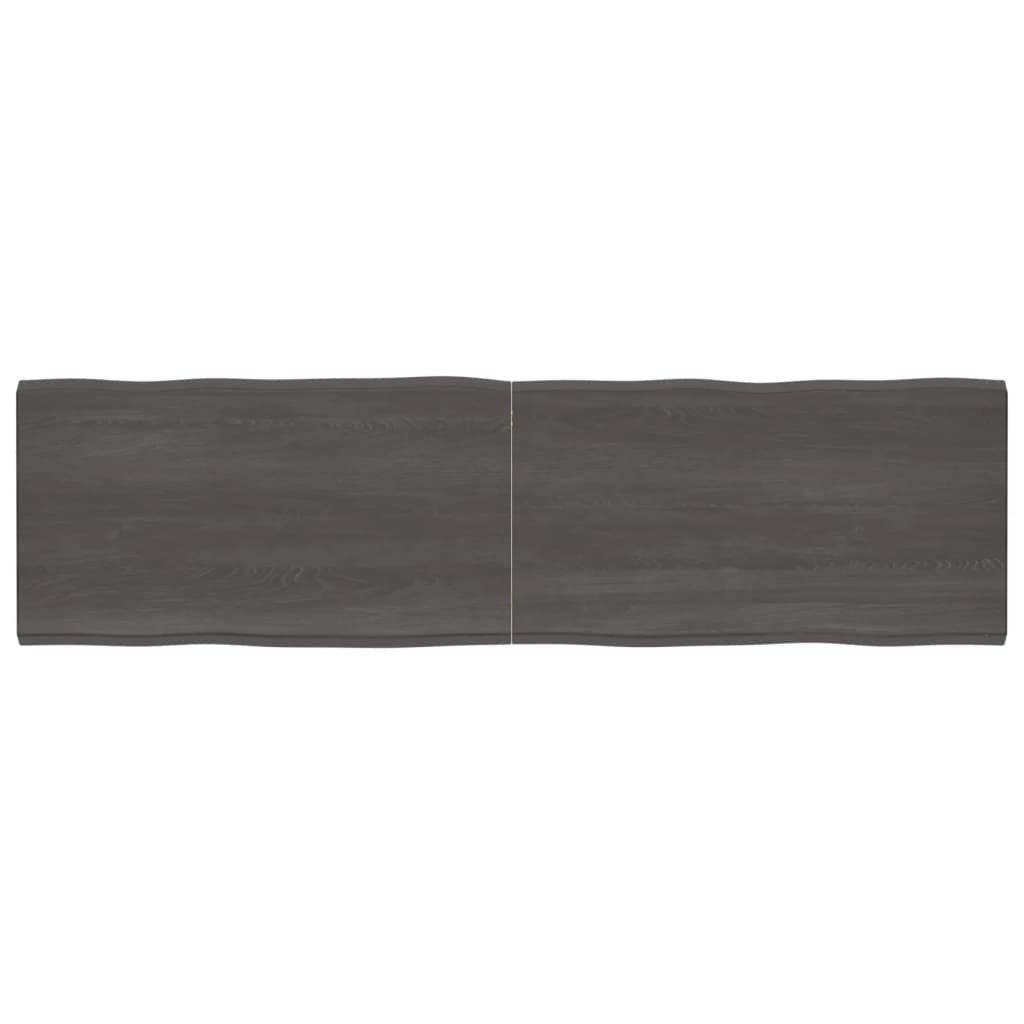 furnicato Tischplatte 220x60x(2-4) cm Massivholz Behandelt Baumkante (1 St)