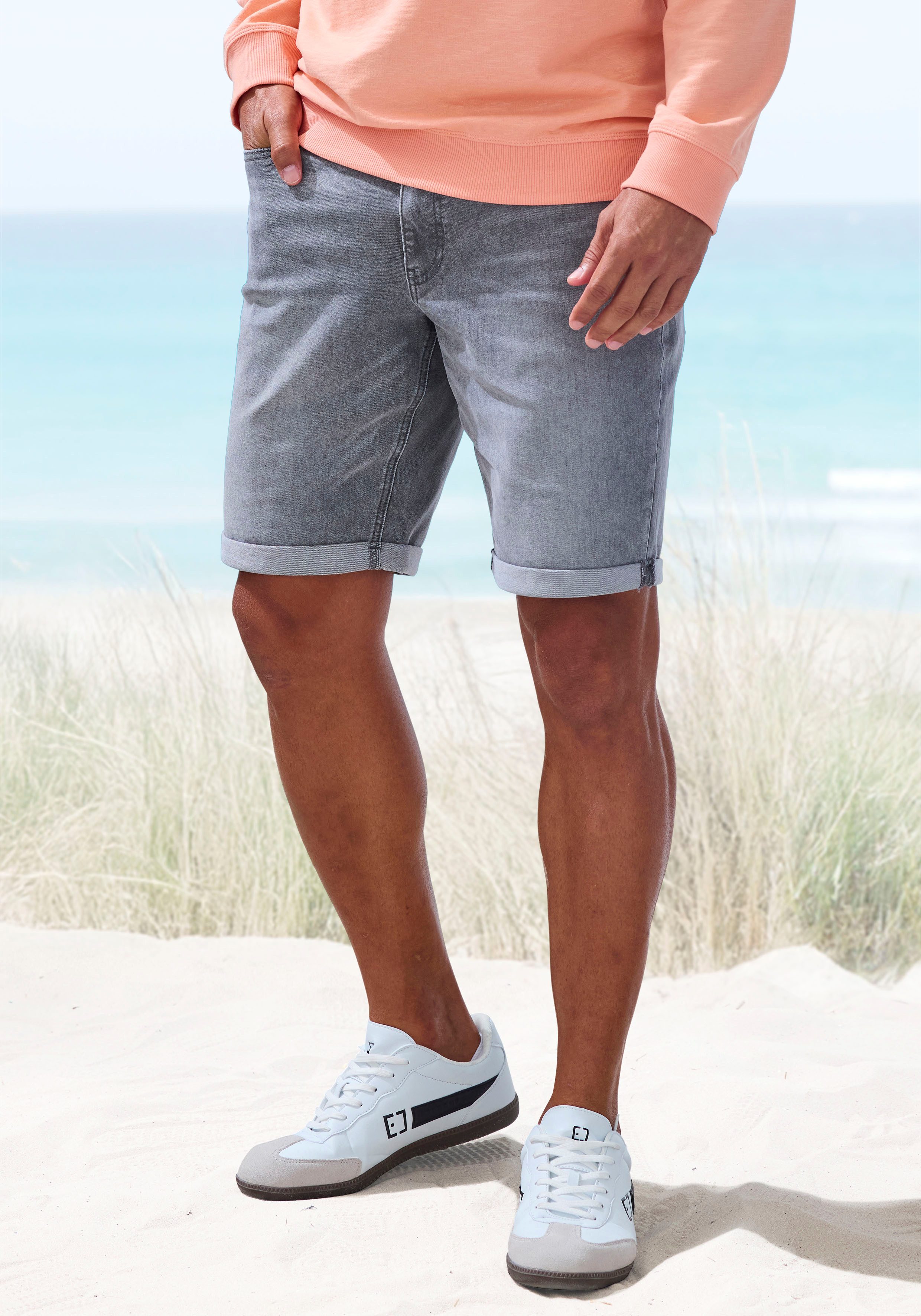 John Devin Jeansshorts 5-Pocket Shorts, aus elastischer Denim-Qualität günstig online kaufen