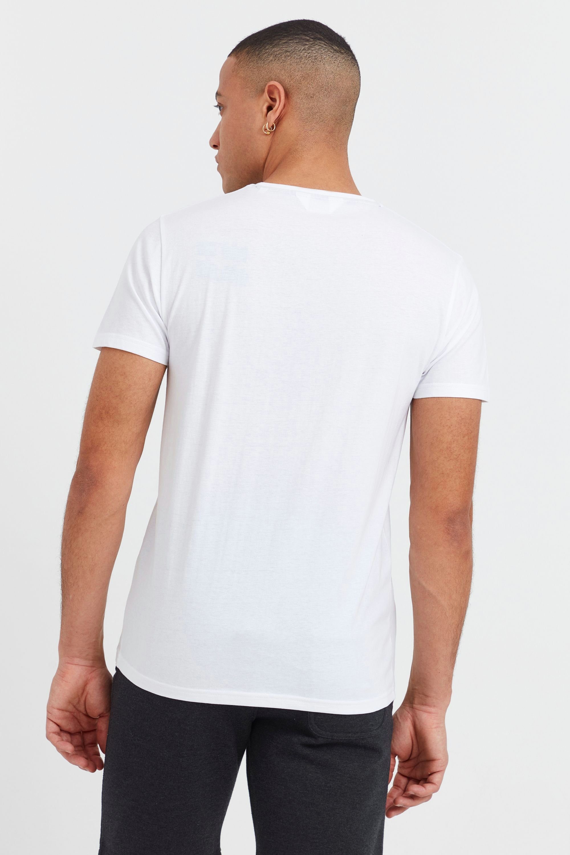 Rundhalsshirt !Solid Tricolor (110601) Streifenoptik White SDSascha T-Shirt in