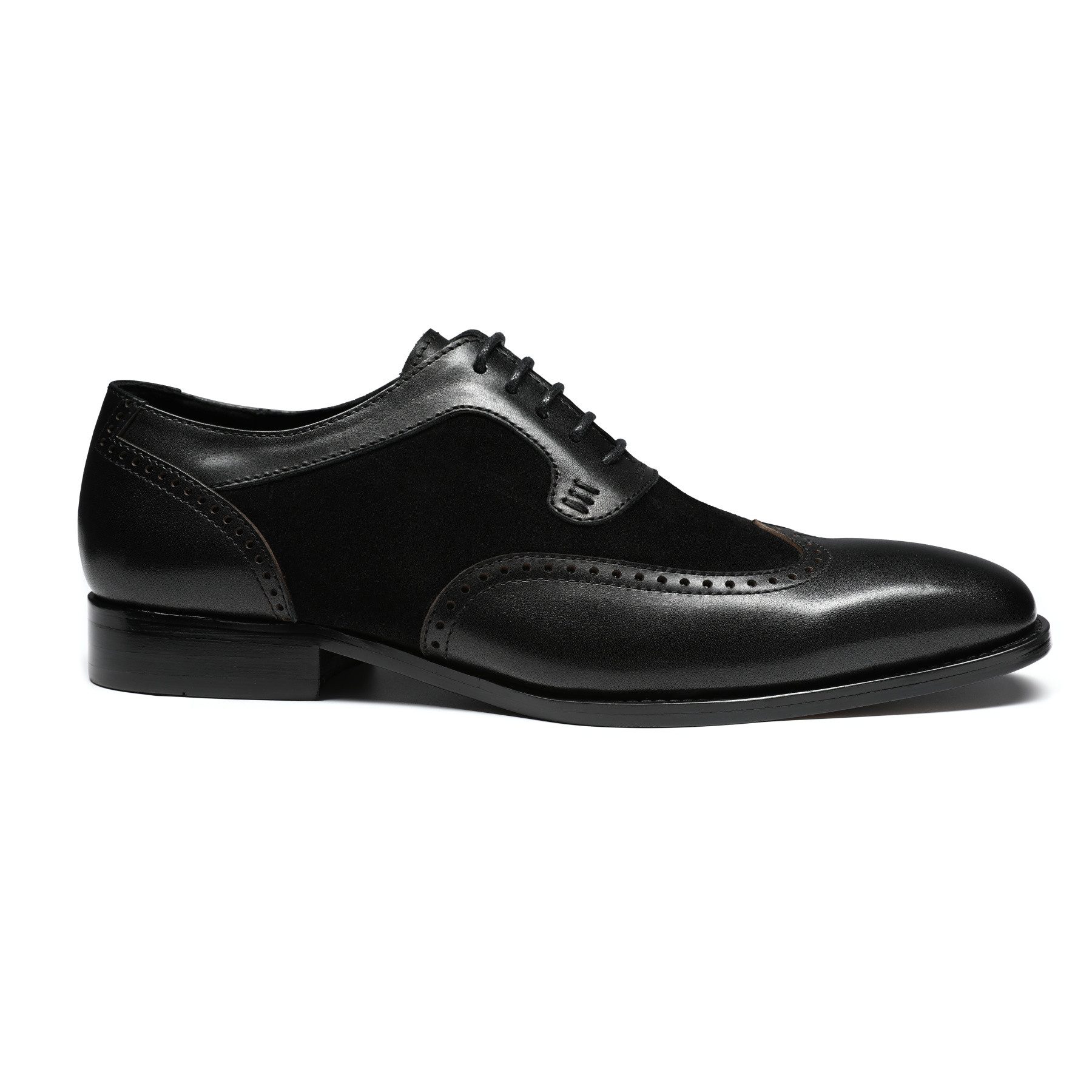 Allthemen Schnürschuh mit klassischer Ziernaht Anzugschuhe Herren Businessschuhe Glattleder