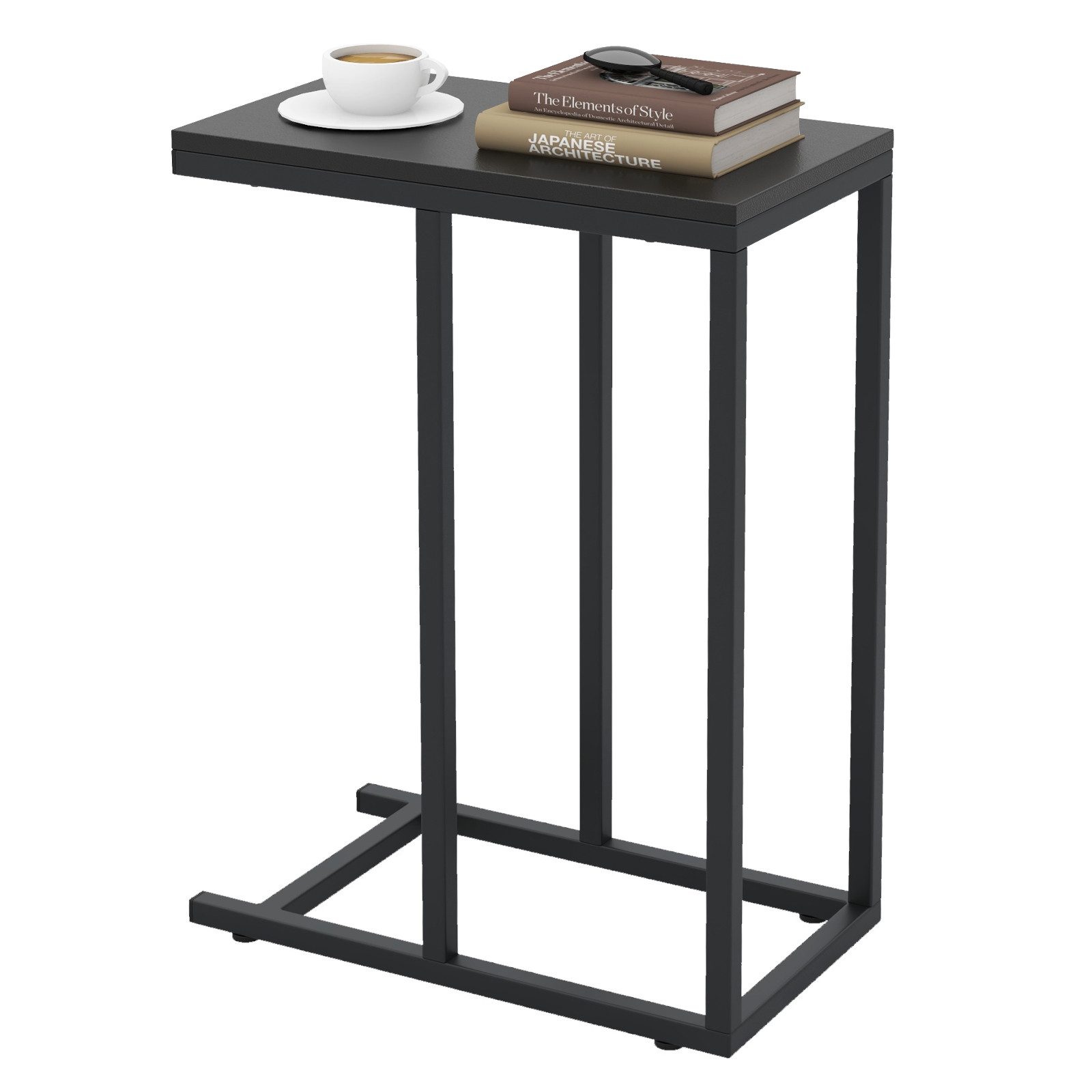 COSTWAY Beistelltisch, C-Form, Sofatisch mit Metallgestell, günstig online kaufen