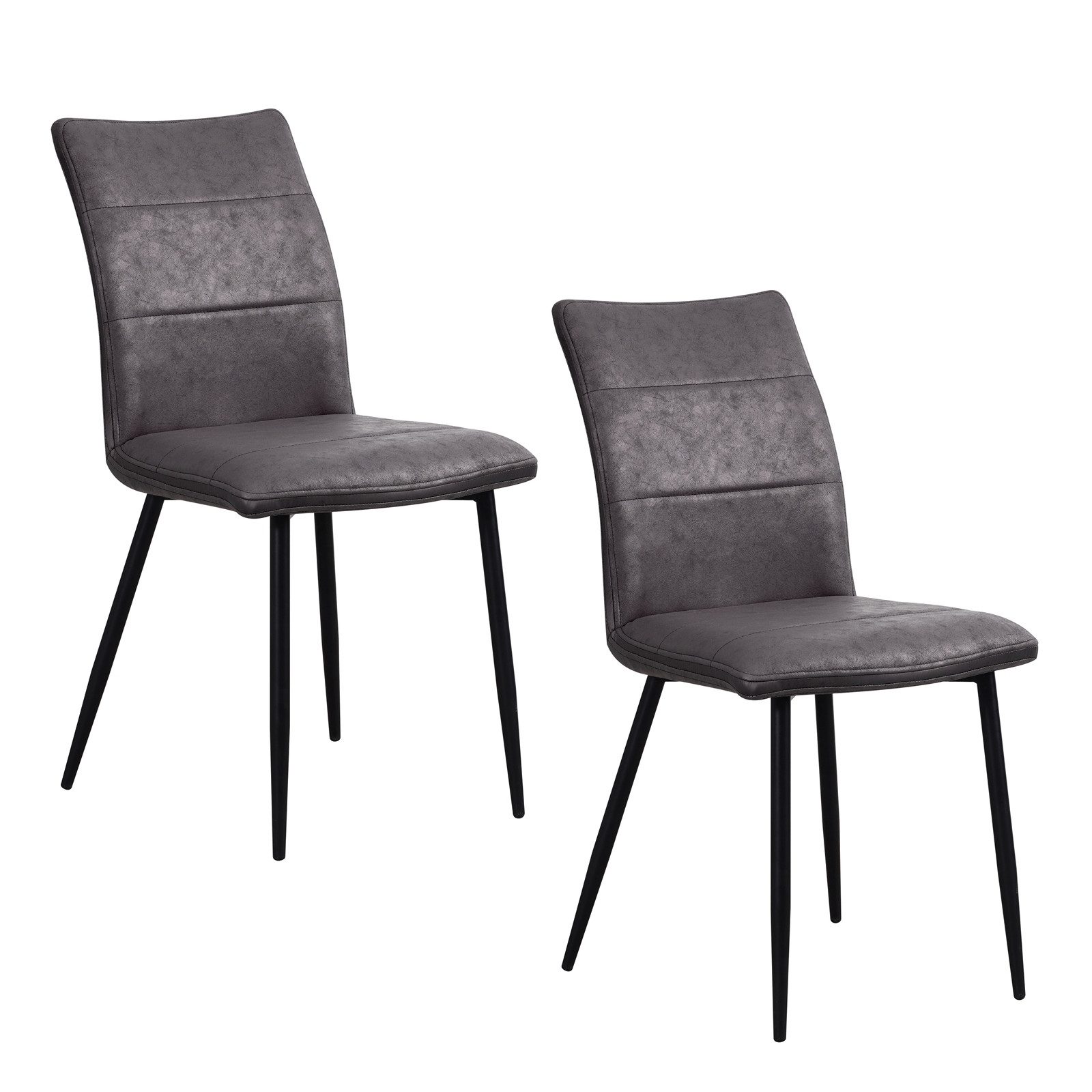 HTI-Living Esszimmerstuhl Esszimmerstuhl 2er Set Antikanthrazit günstig online kaufen