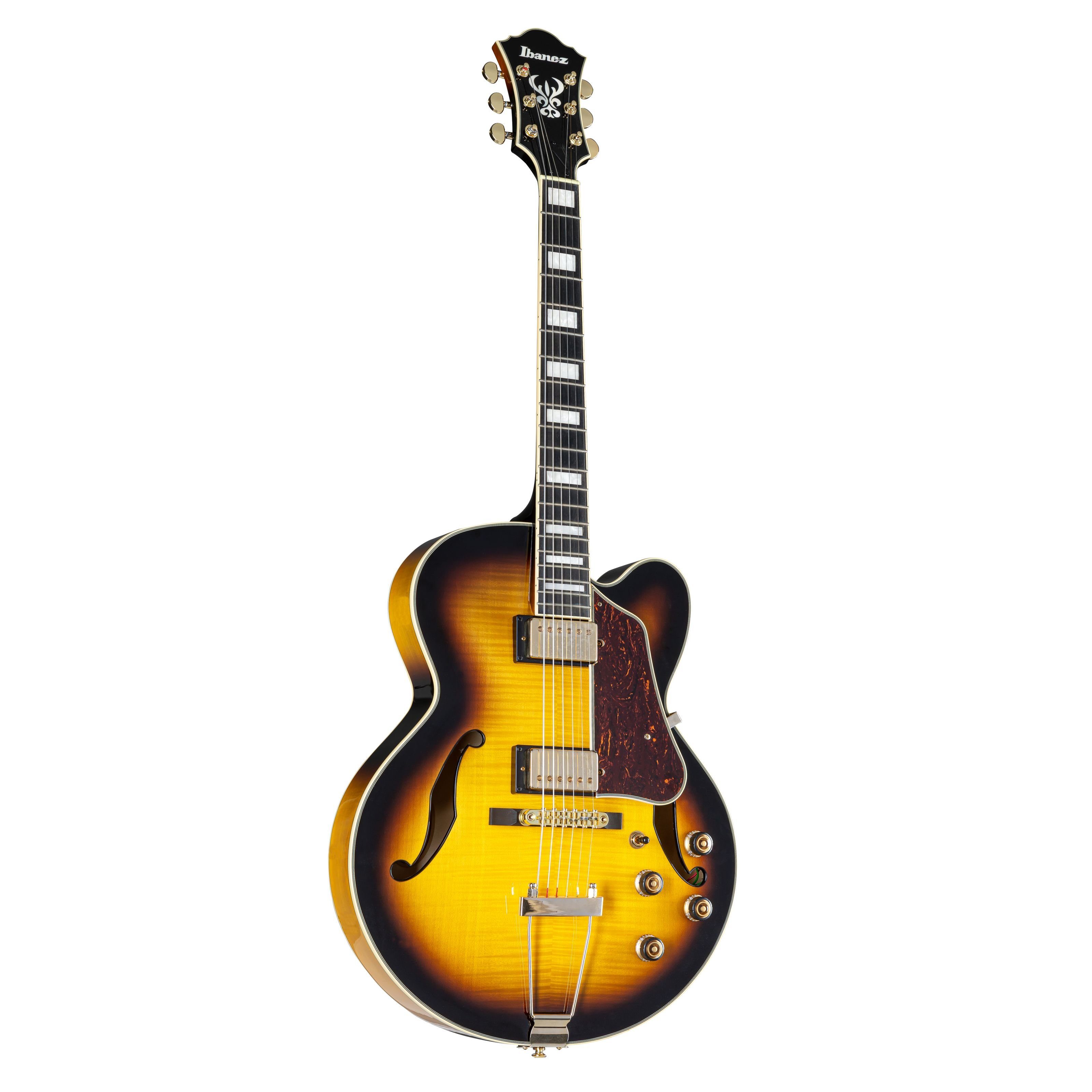 Ibanez Halbakustik-Gitarre, Halb-Akustik Gitarren, Semi Hollow-Modelle, Artcore Expressionist AF95FM-AYS Antique Yellow Sunburst -