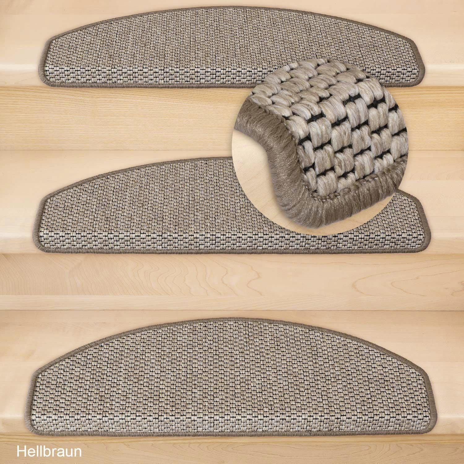 Metzker® Stufenmatte Stufenmatten Göteborg Halbrund, halbrund, Höhe: 8 mm, 15 Stück - Hellbraun – Bild 4 von 5