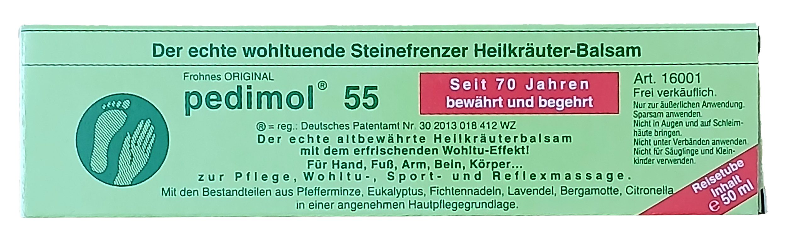 Stolz GmbH Hautcreme Frohnes ORIGINAL PEDIMOL 55 Steinefrenzer Heilkräuter Balsam 50ml 19, schutzend Körpercreme Handcreme Hautcreme Massage Haut Körper Creme