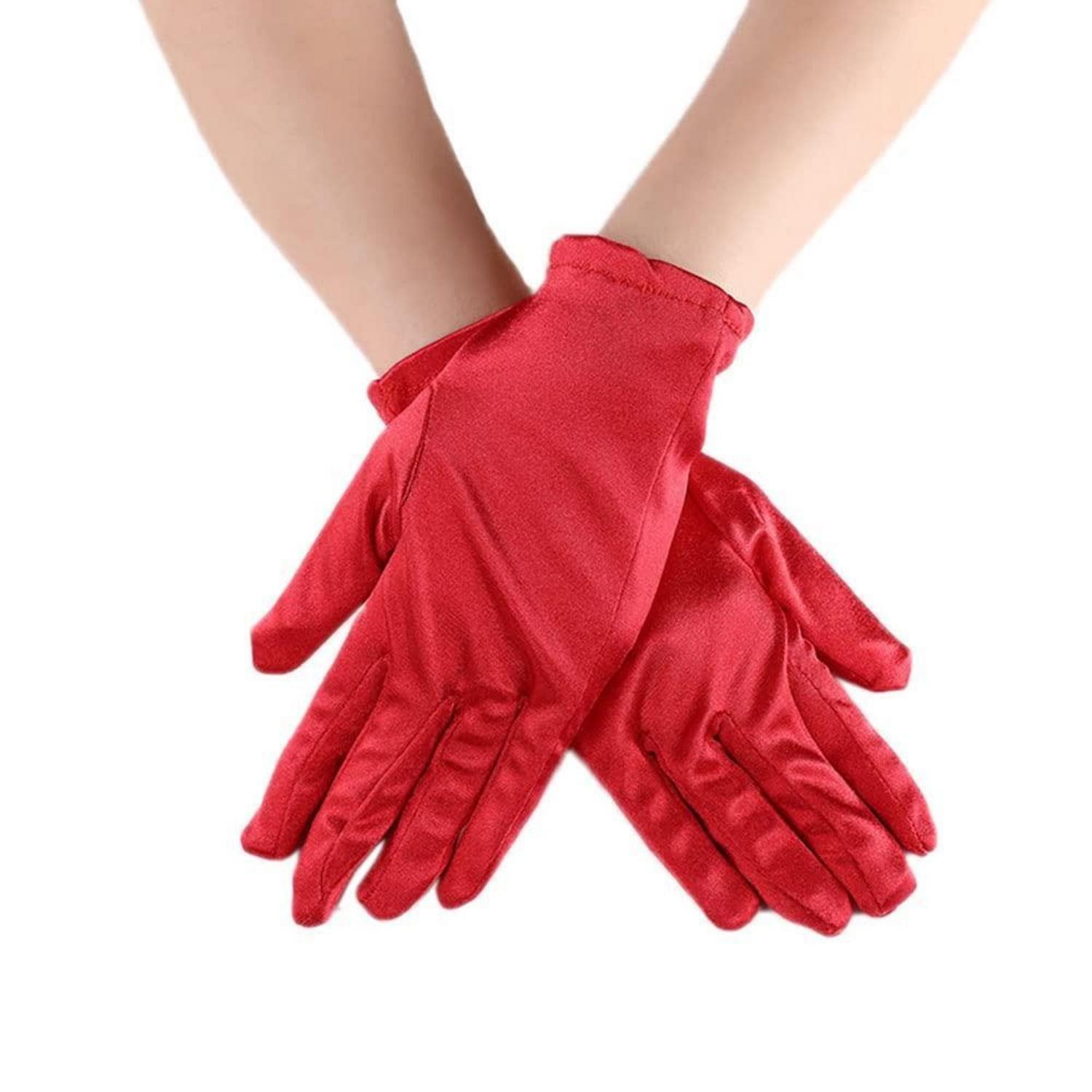 LuxusKollektion Abendhandschuhe Damen Handschuhe Kurz Satin 20er Jahre (1-St)