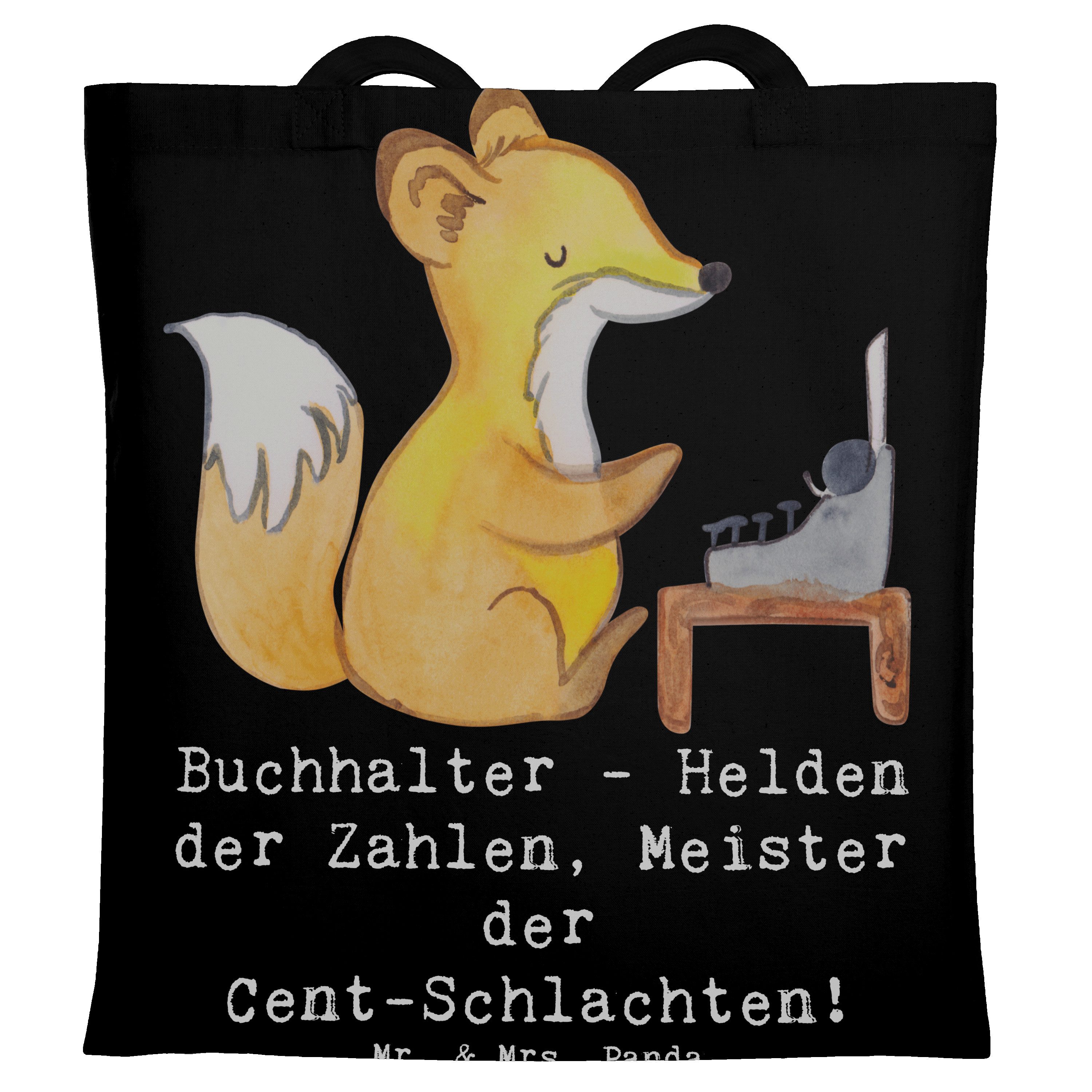 Tragetasche Buchhalter Helden - Schwarz - Geschenk, Cent, Einkaufstasche, Finanze