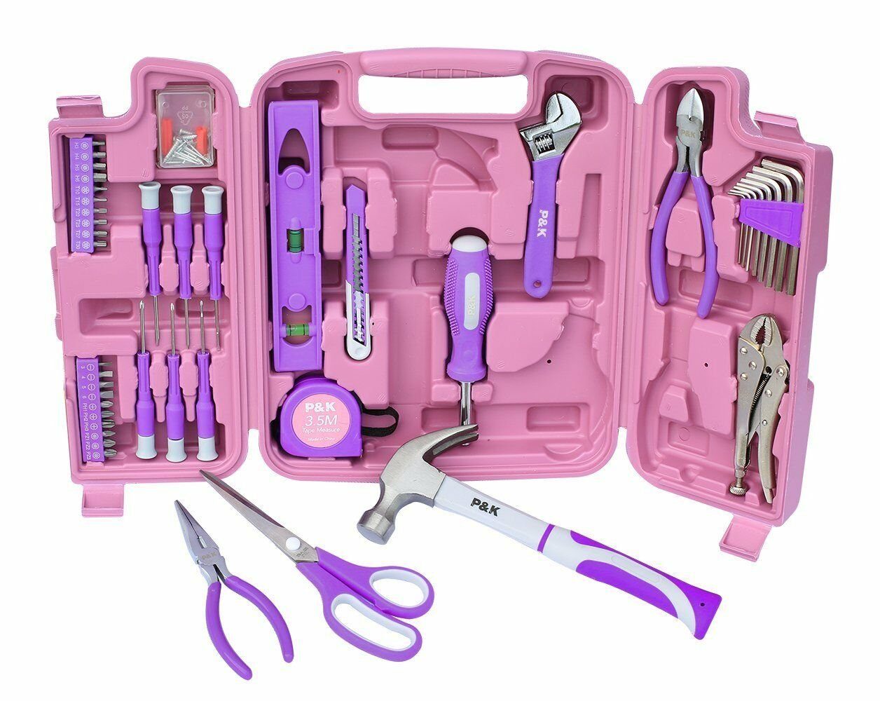 P & K Werkzeugkoffer »75 Teiliges Werkzeugset Werkzeugkoffer in Pink« (75  St) online kaufen | OTTO