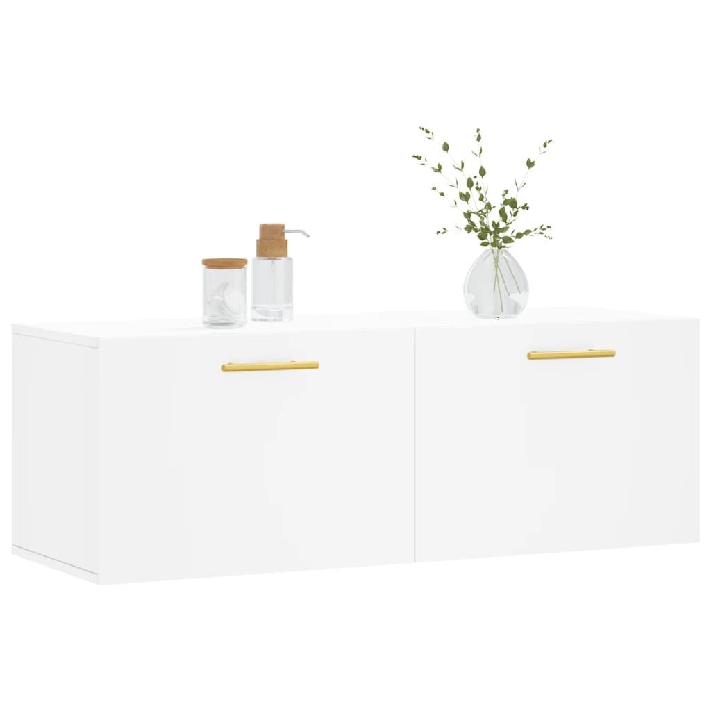 vidaXL Hängeschrank Wandschrank Weiß 100x36,5x35 cm Holzwerkstoff (1-St) günstig online kaufen