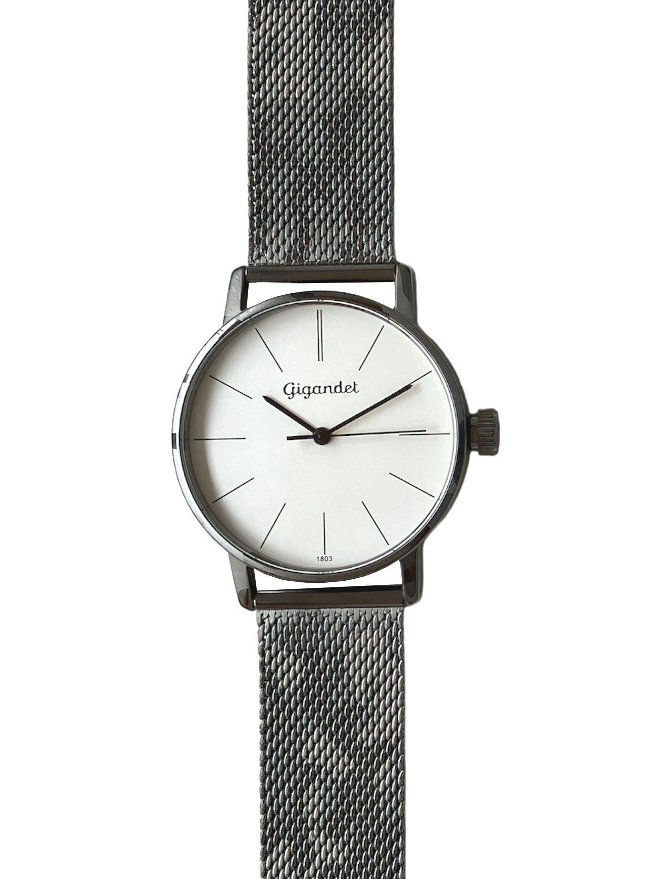 Gigandet Quarzuhr Damenuhr, Armbanduhr, Businessuhr, 35mm, MINIMALISM G43-025, Mineralglas, Edelstahlband, Schlicht, Flach, 3bar/30m wasserdicht