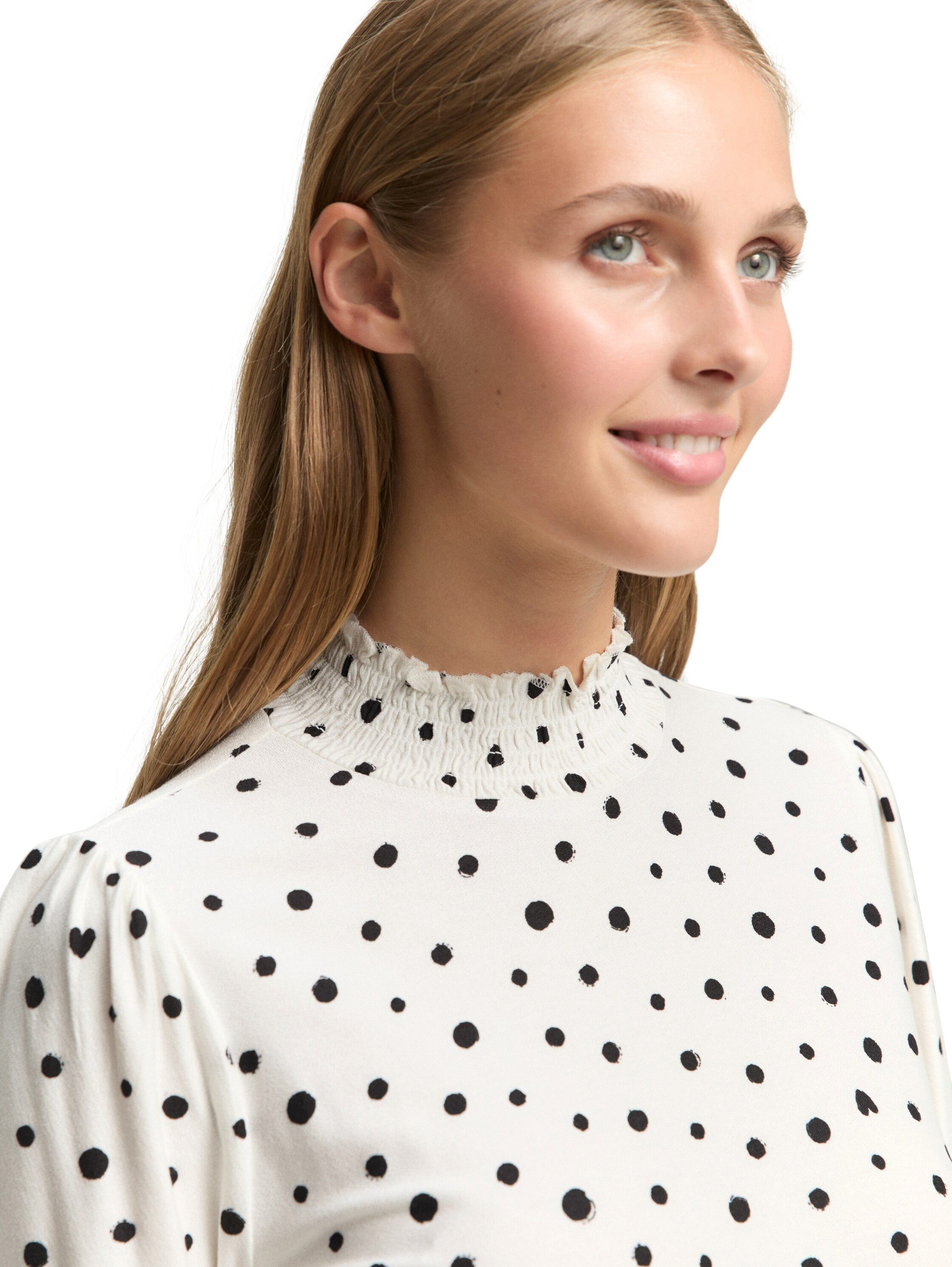 TOM TAILOR Denim Langarmshirt mit All-Over Print