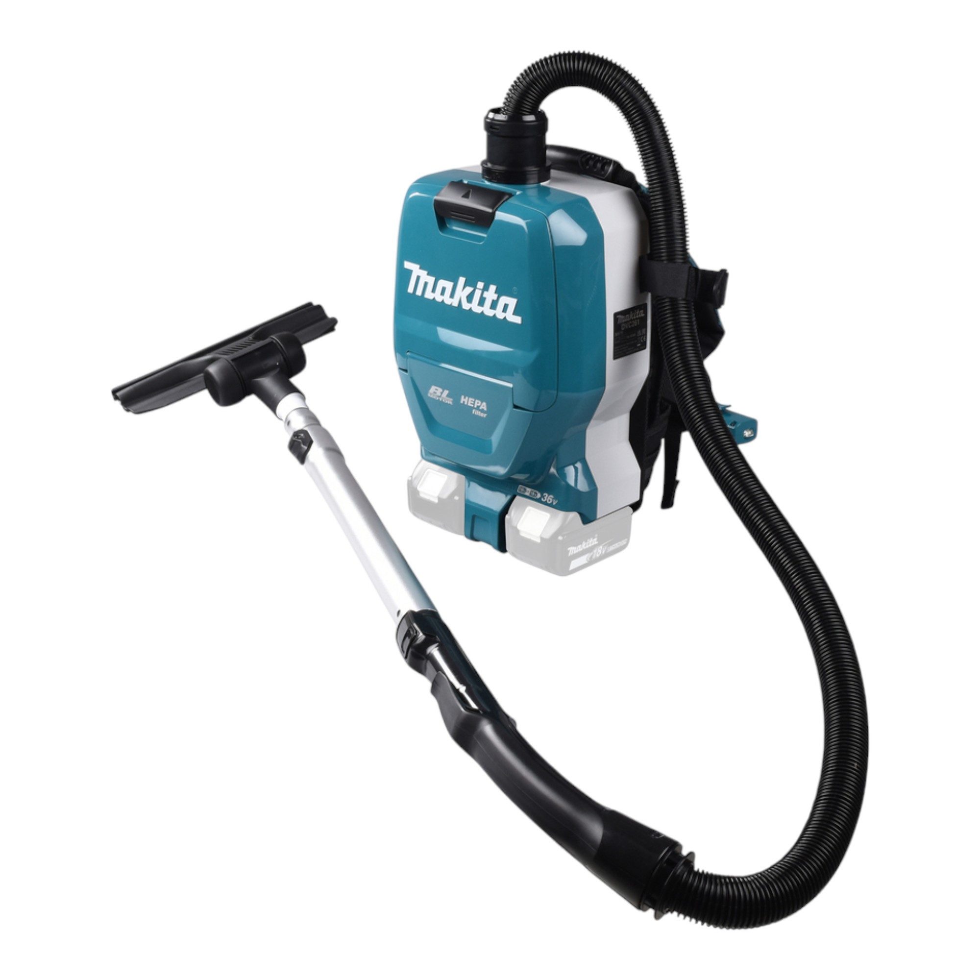 Makita Akku-Handstaubsauger DVC261ZX11 Rückentragbarer Akku Staubsauger - ohne Akku