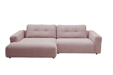 KAWOLA Ecksofa MIKA, Cord, Longchair rechts od. links, versch. Farben