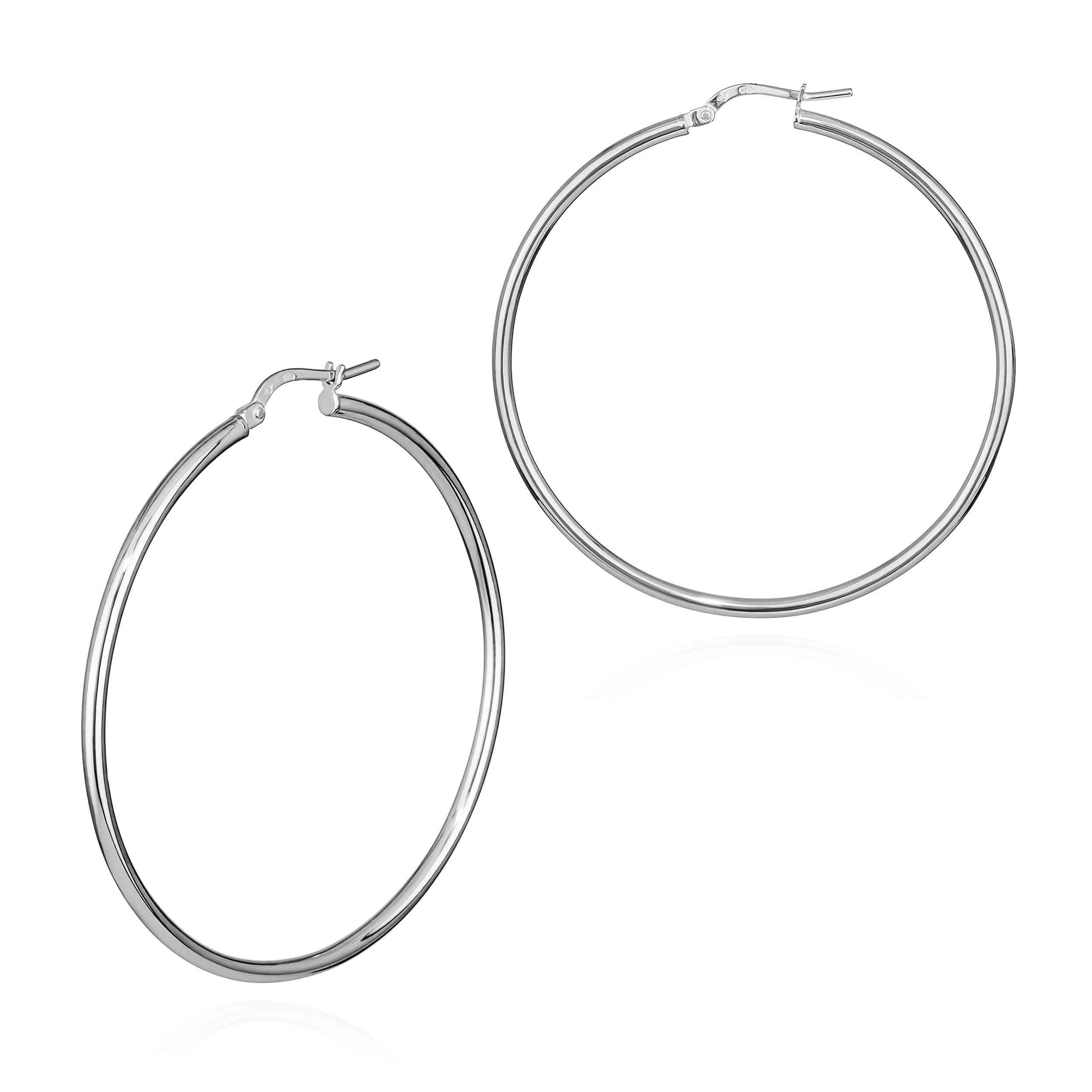 NKlaus Klappcreolen Paar 50mm Creolen 925 günstig online kaufen