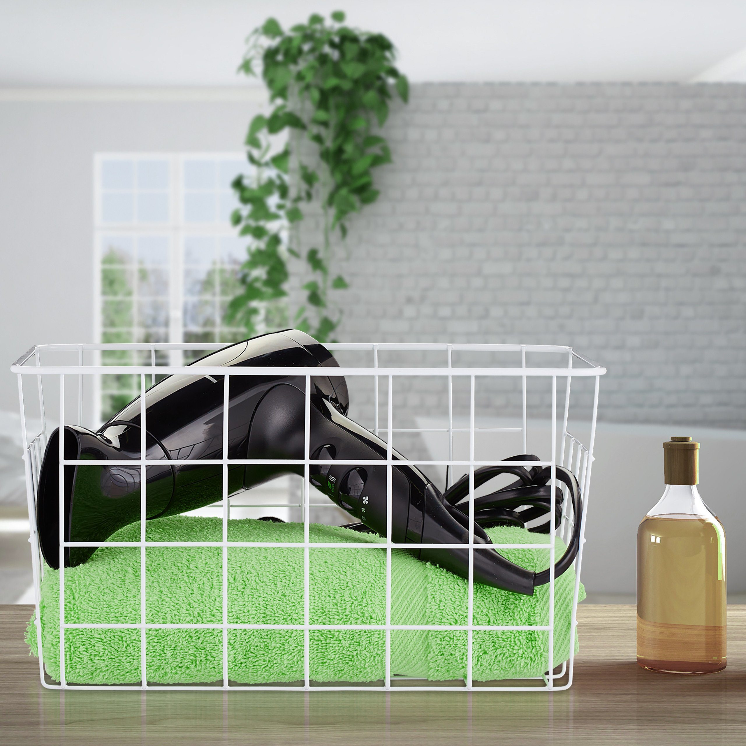 relaxdays Allzweckkorb Drahtkorb 3er Set, schwarz