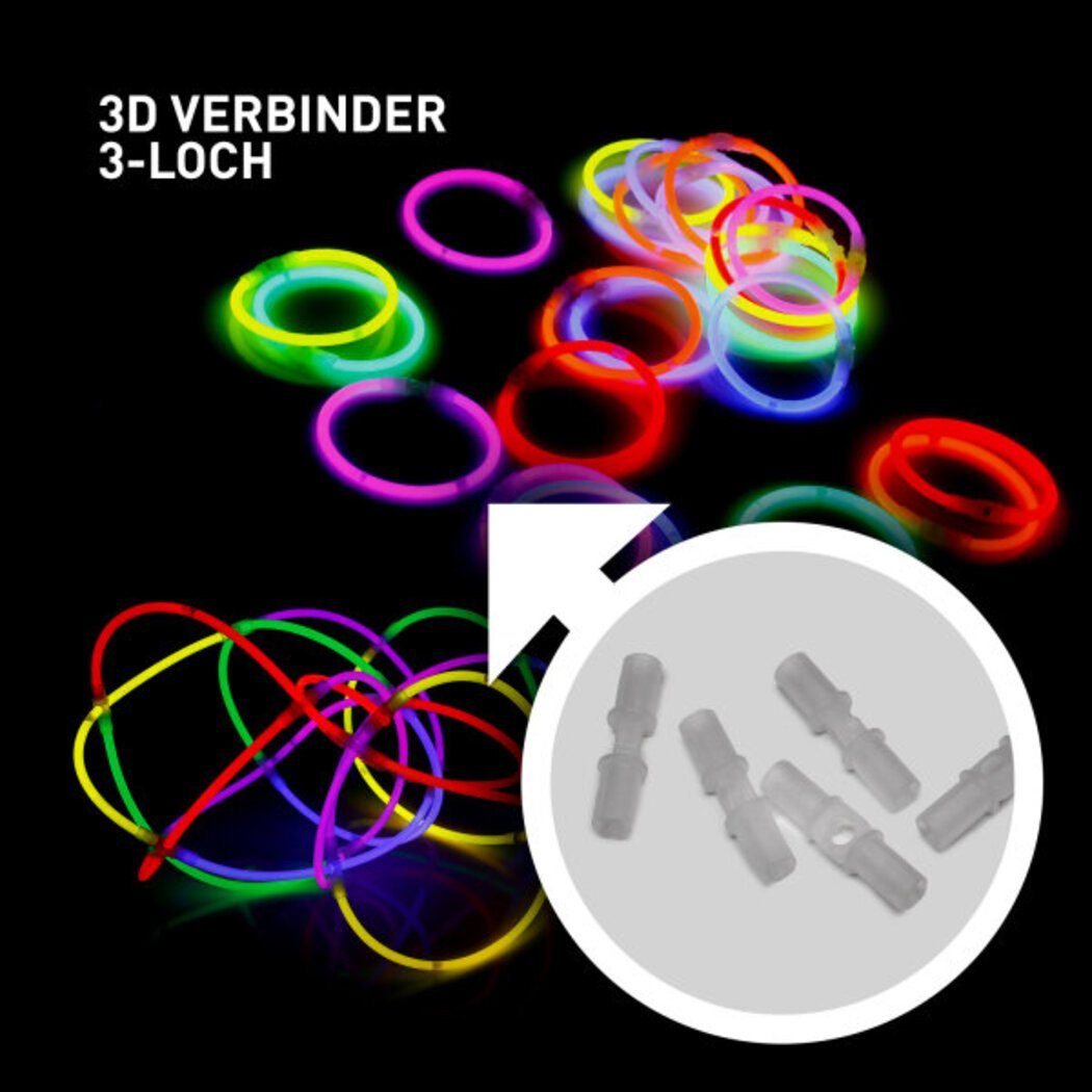 Montegoni Knicklicht 50 Stk. Knicklichter, Armreifen, Leuchtstäbe, Glowsticks, Party Leuchte Deko, Neon-Leuchtstäbe, Glowing Sticks