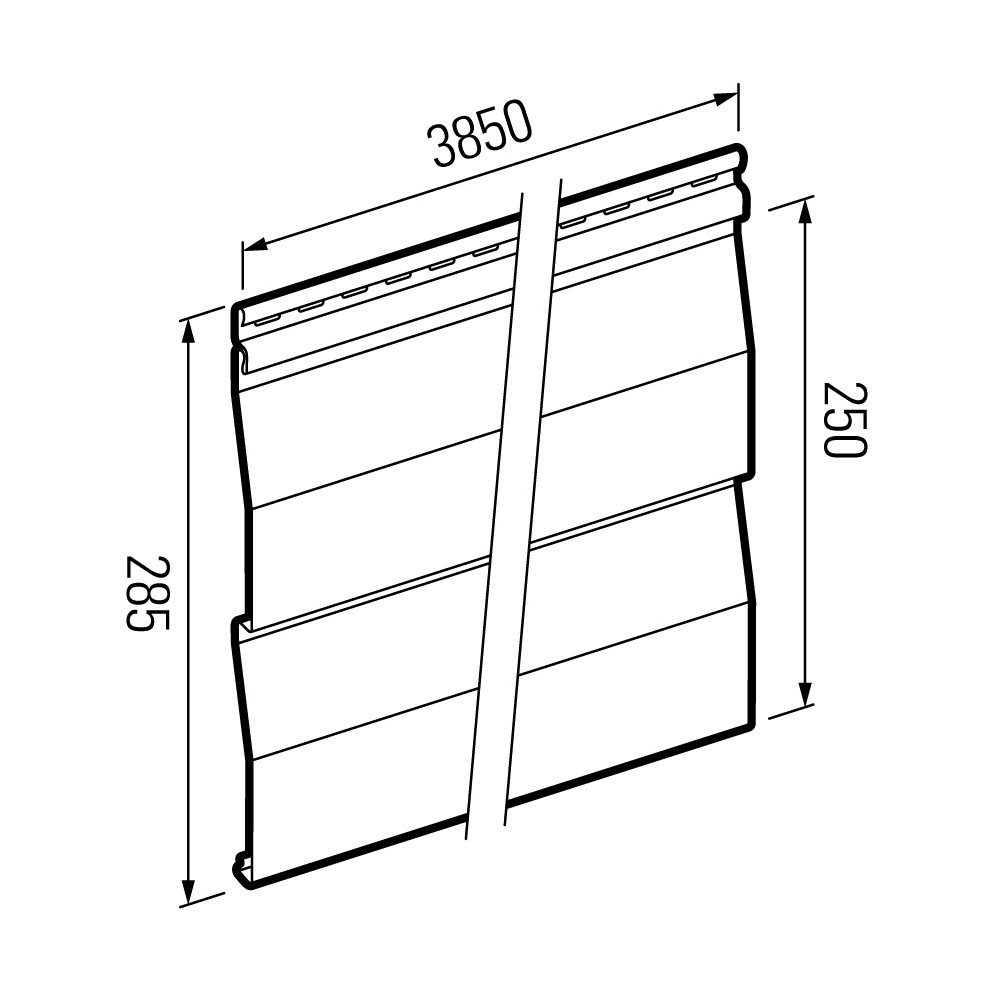 Vox Verkleidungspaneel Canadian Siding Stülpprofil 2-Brett Optik 3,85 m St. 0,9625qm beige, BxL: 28,50x385,00 cm, 1,10 qm, (Stückweise 1 Paneel, 1,10 qm) Geringer Wartungsaufwand, pflegeleicht, abwaschbar, Leichtgewicht