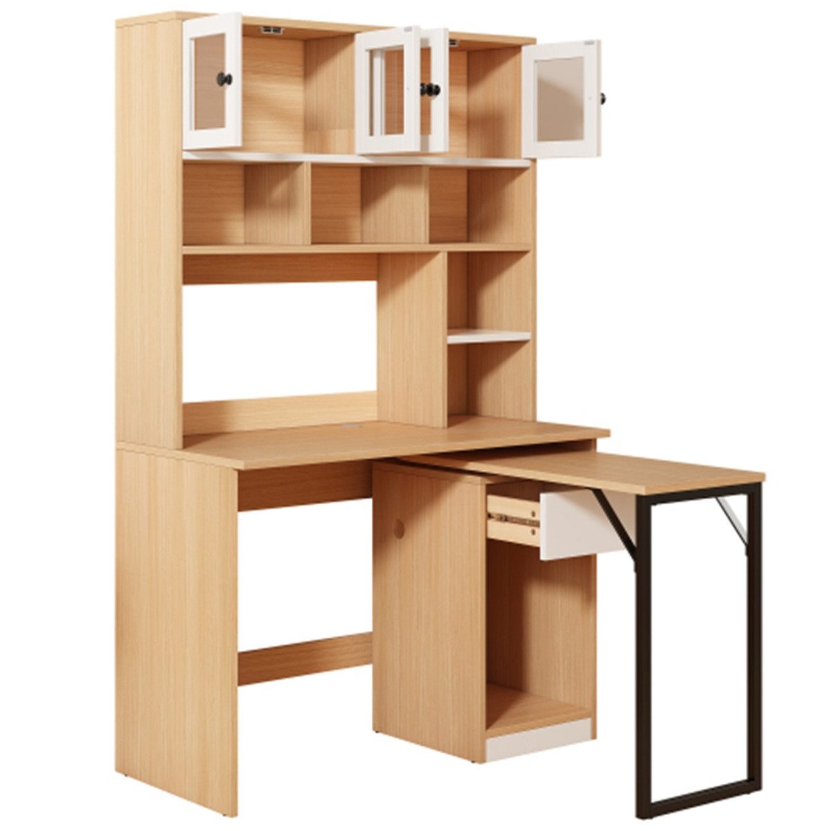 Regal-Schreibtisch Computertisch,Regal-Schreibtisch,Schrankschreibtisch Arbeitstisch