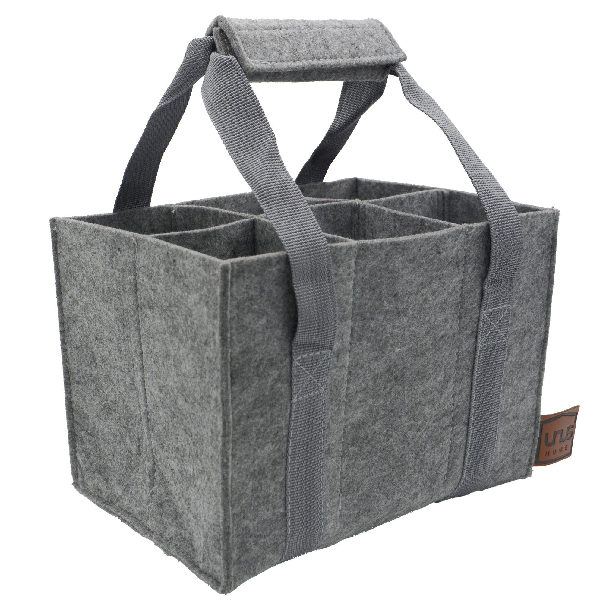 UNUS HOME Flaschenkorb Flaschenhalter 6er Filz, 0.33 l, Flaschenträger Filz günstig online kaufen