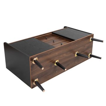 BlingBin Sideboard Moderne Holzfarbe-Sideboard mit drei Schubladen (1er Set, 1 St), Sideboard für Schlafzimmer und Wohnzimmer, mit Stauraumregalen