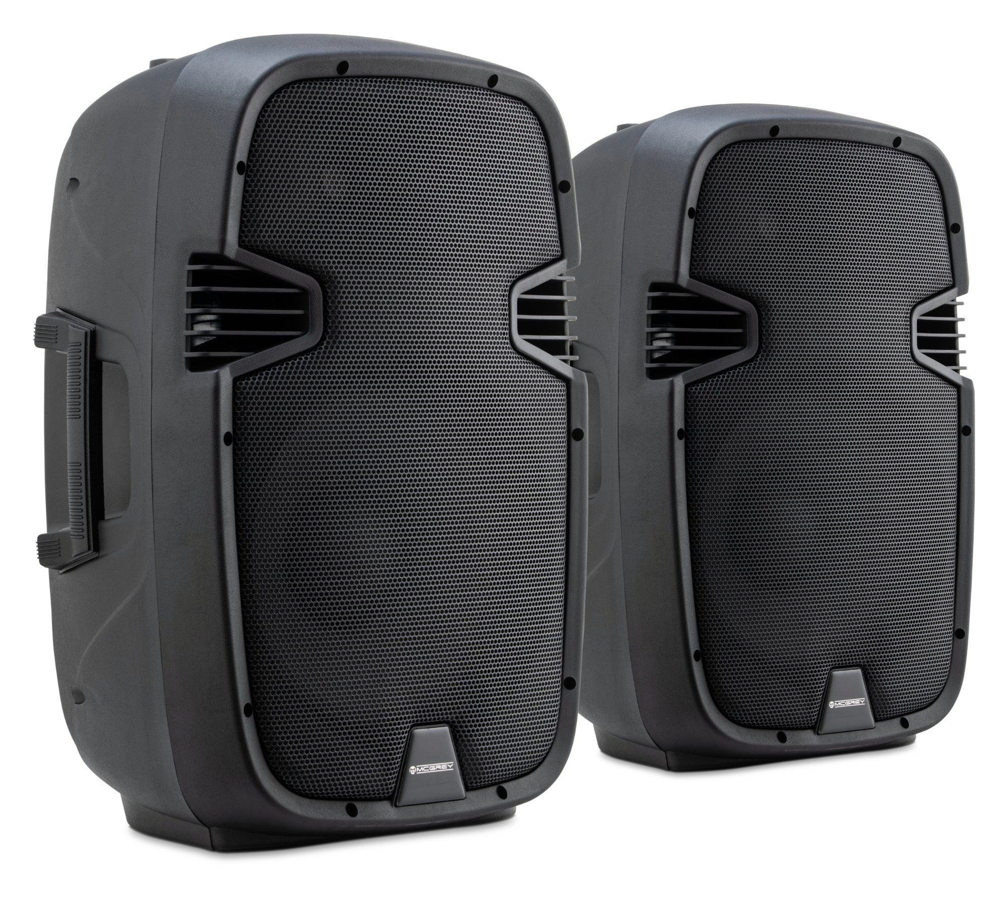 McGrey P212 MA Aktive und Passive PA-Boxen Set Party-Lautsprecher (Bluetooth, 120 W, FM/USB/SD/MP3-Player - 2-Wege-System mit 12" Woofer und 1" Hochtöner)