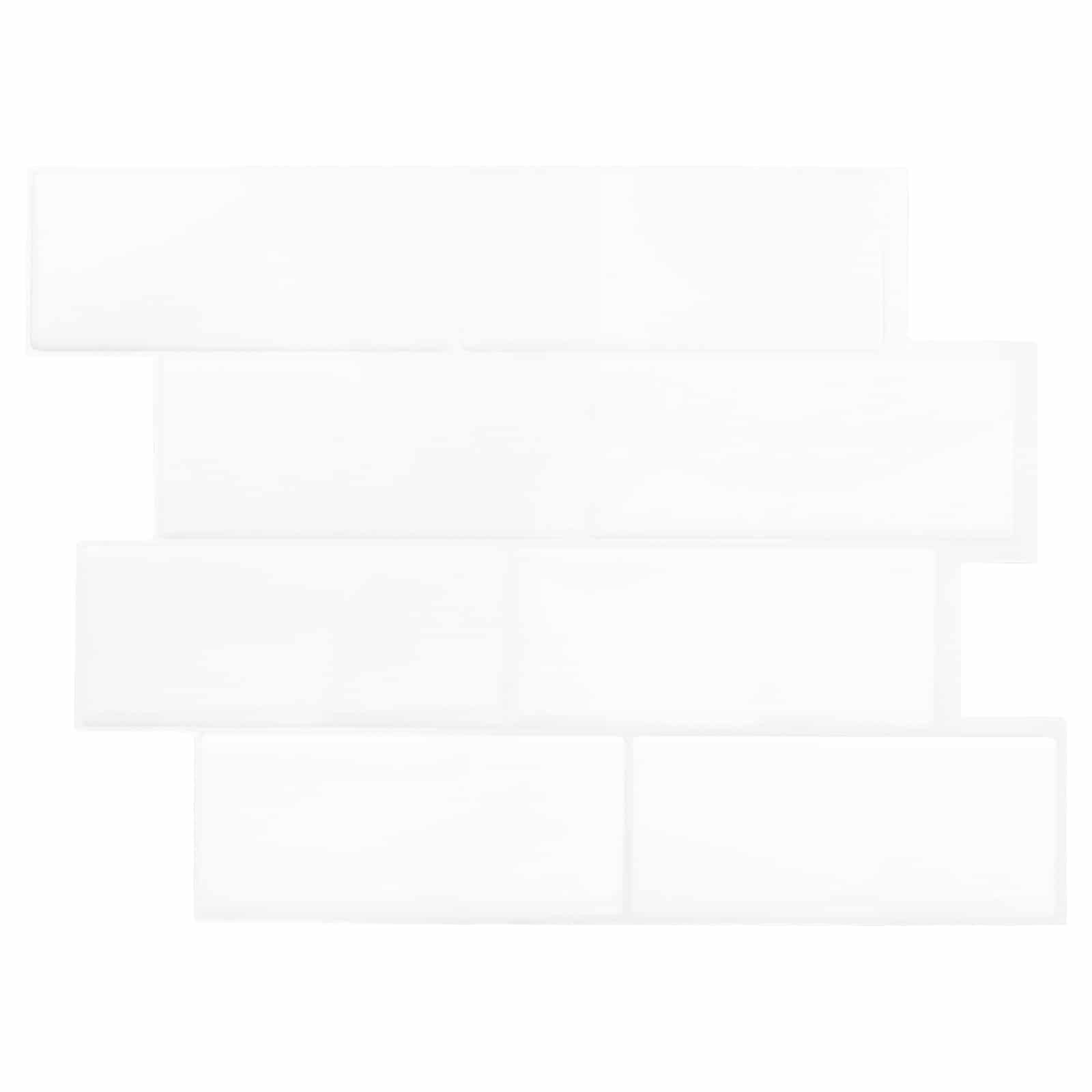 vidaXL Sticker U-Bahn-Fliese 20 pcs Weiß 29 x 21 cm Polyurethan und PET, (20-tlg)