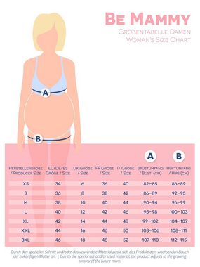 Be Mammy Umstandskleid Damen Umstandskleid kurze Ärmel Schwangerschaftskleid BE20-208 (1-tlg)