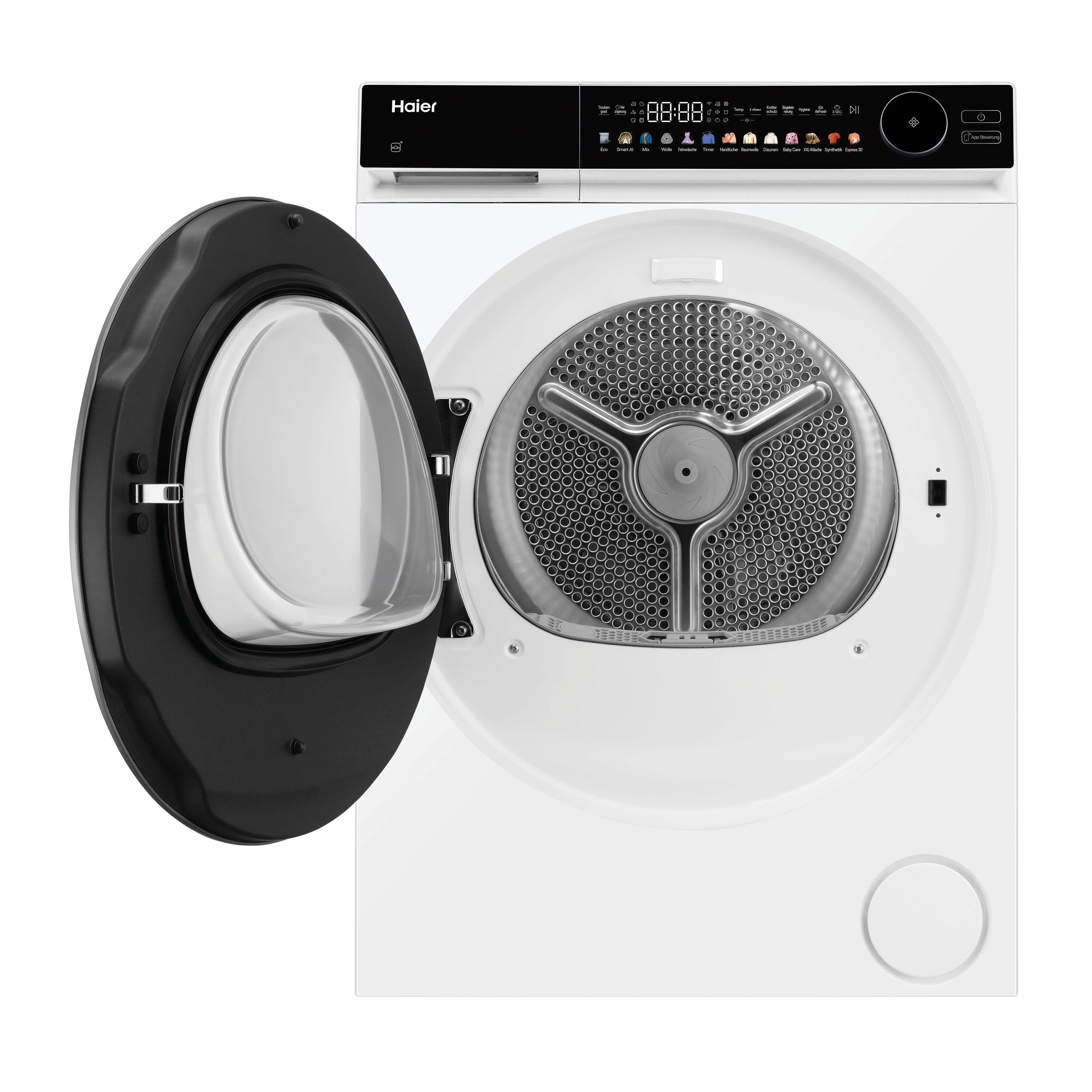 Haier Wärmepumpentrockner HD90-B667U1, Smart AI Automatikprogramm & Ion Air Fresh