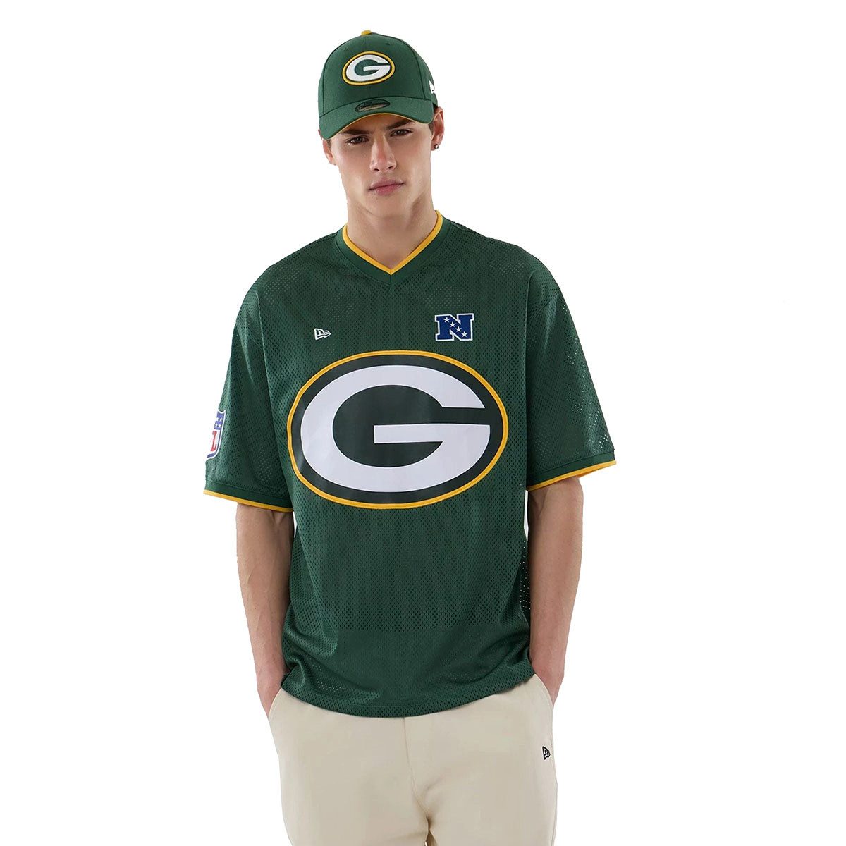 New Era T-Shirt Mesh Oversized NFL Green Bay Packers Logo