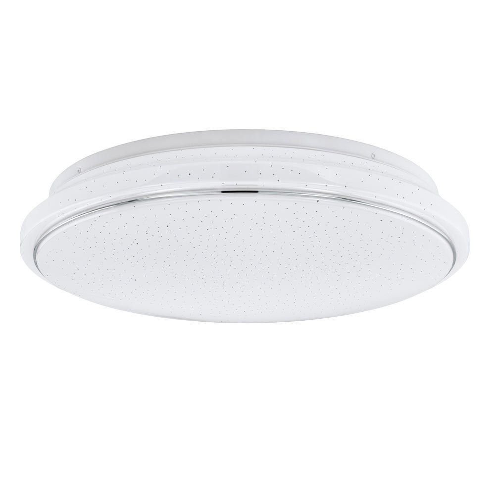 EGLO LED Deckenleuchte, LED-Leuchtmittel fest verbaut, Kaltweiß, Warmweiß, Neutralweiß, Tageslichtweiß, LED Decken Lampe Flur Sternen Effekt Timer Tageslicht Leuchte