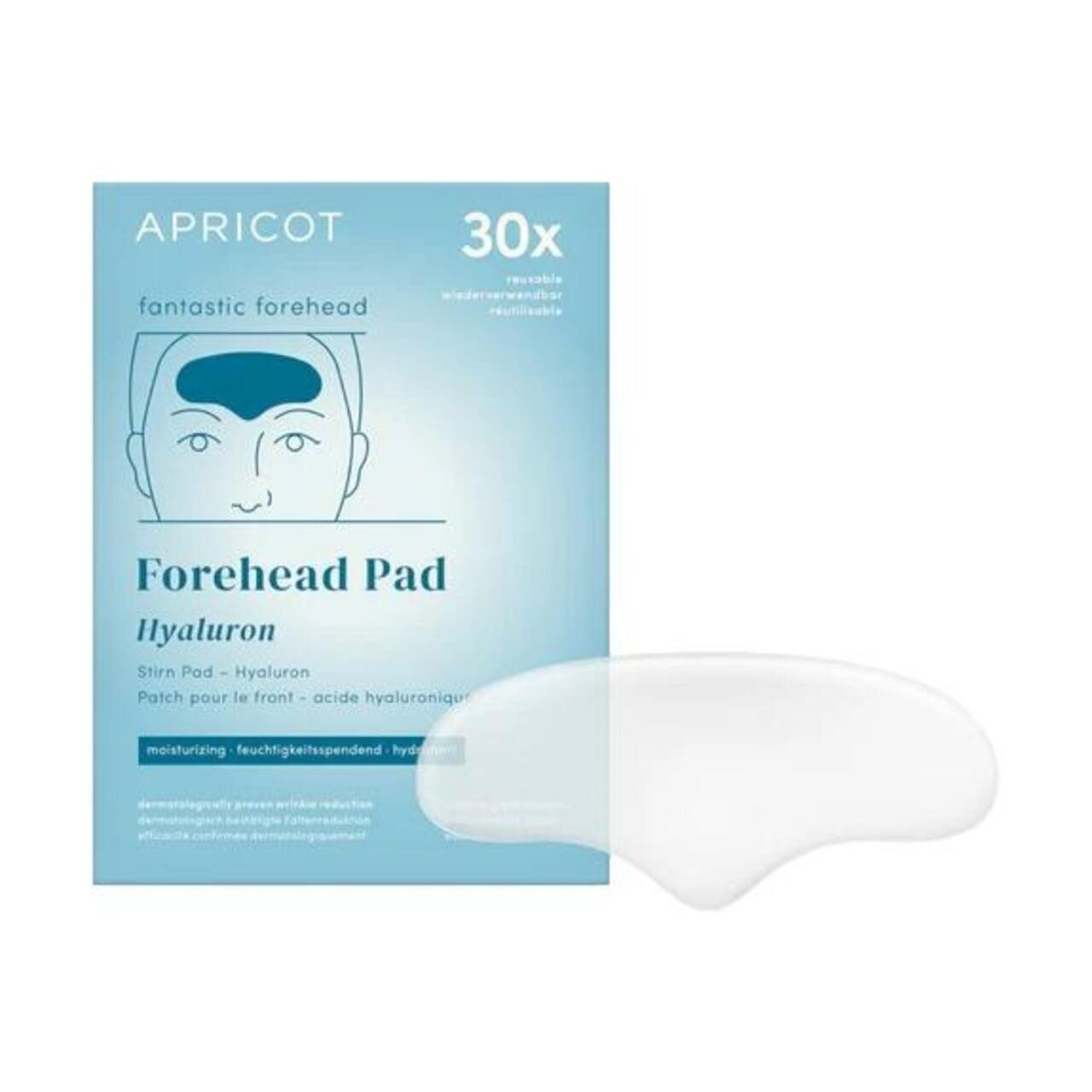 Gesichtsmaske Stirn Pad Hyaluron "fantastic forehead"aus medizinischem Silikon - 30