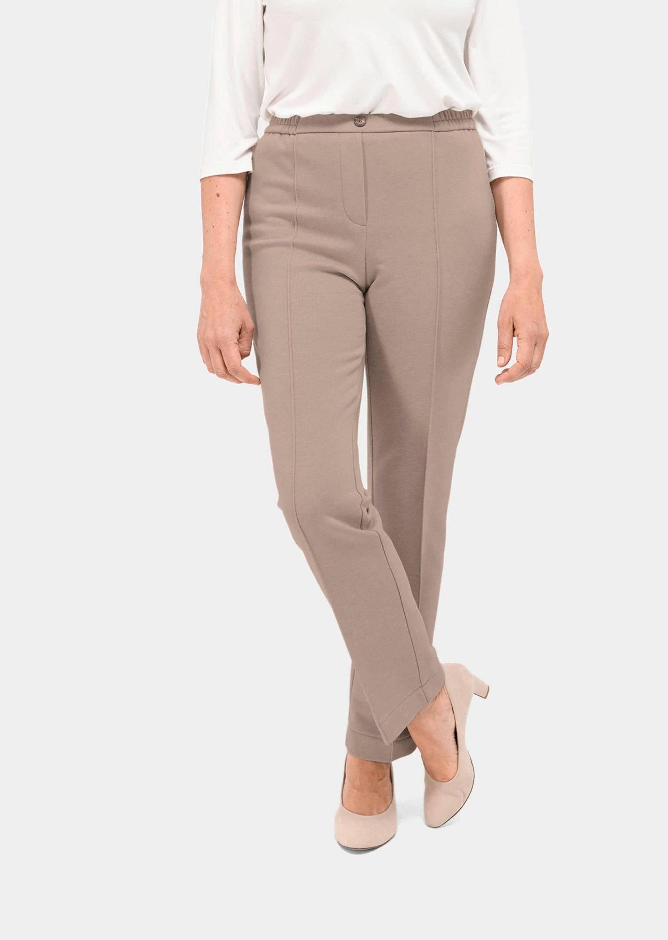 GOLDNER Schlupfhose Kurzgröße: Thermo-Jerseyschlupfhose MARTHA beige